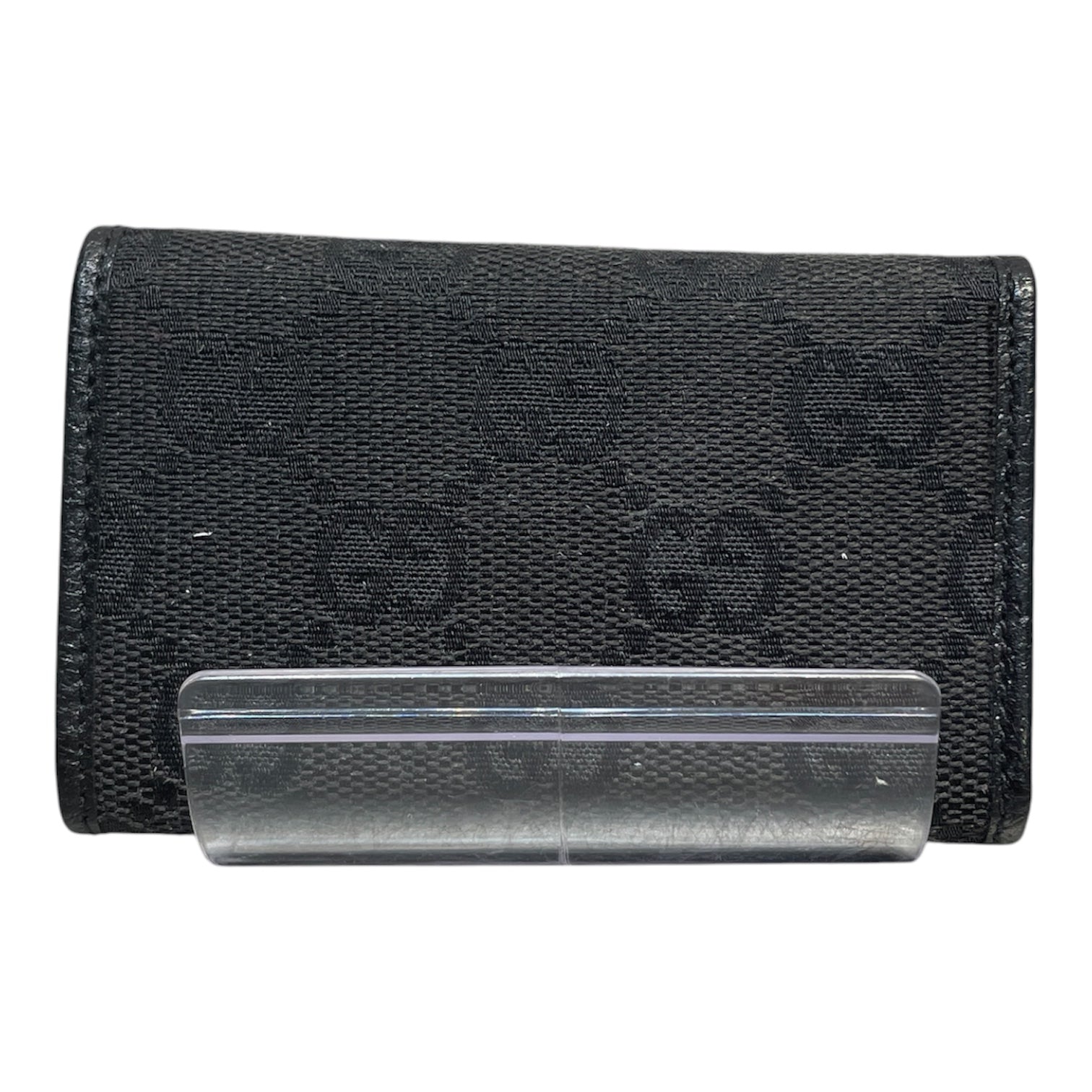 GUCCI/Wallet/Monogram/BLK/M's/key wallet, canvas view 2