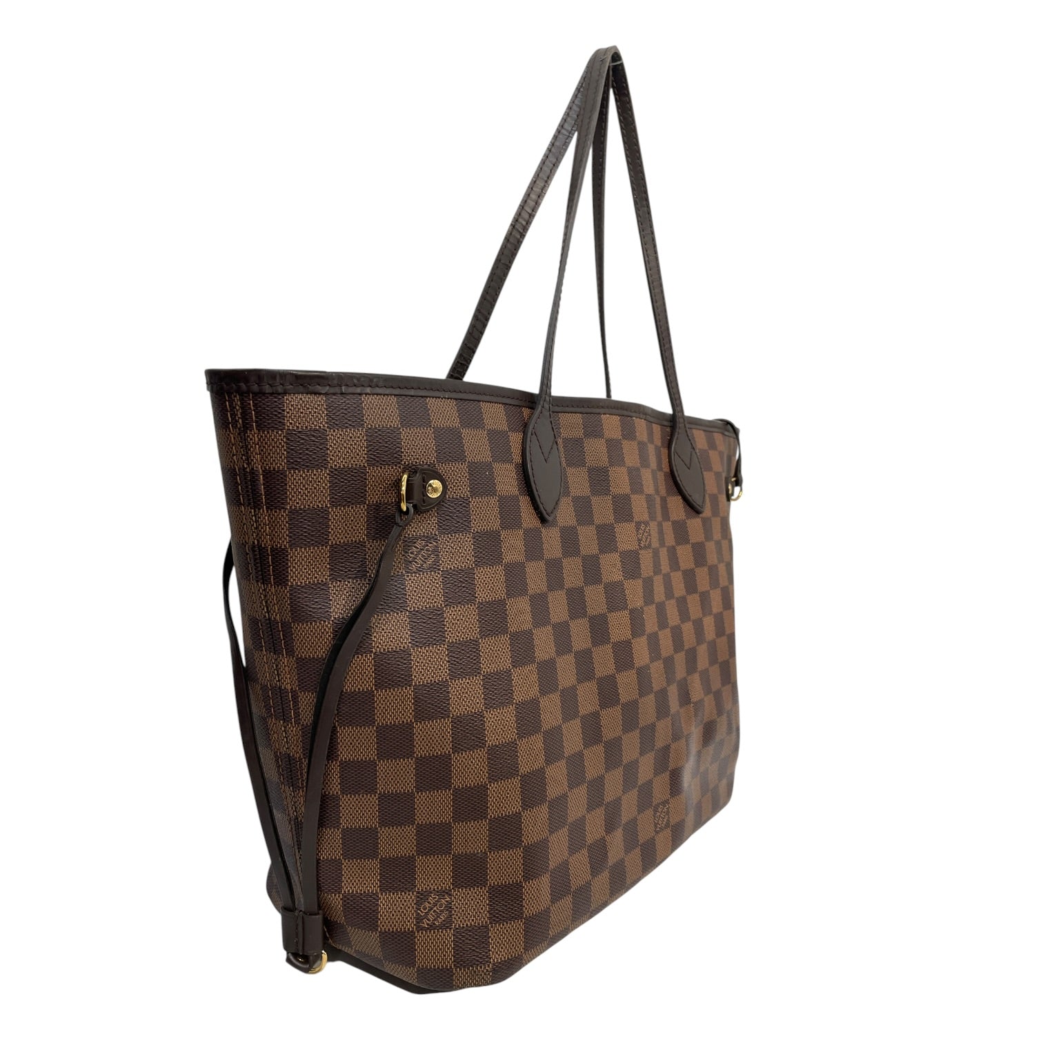 LOUIS VUITTON/Tote Bag/Monogram/Leather/BRW/DAMIER EBENE NEVERFULL MM view 3