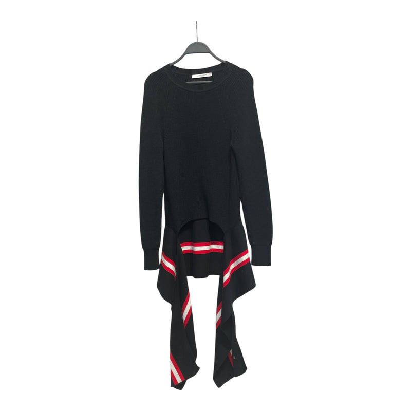 GIVENCHY/Heavy Sweater/M/Cotton/NVY/STRIPED WITH DRAPE
