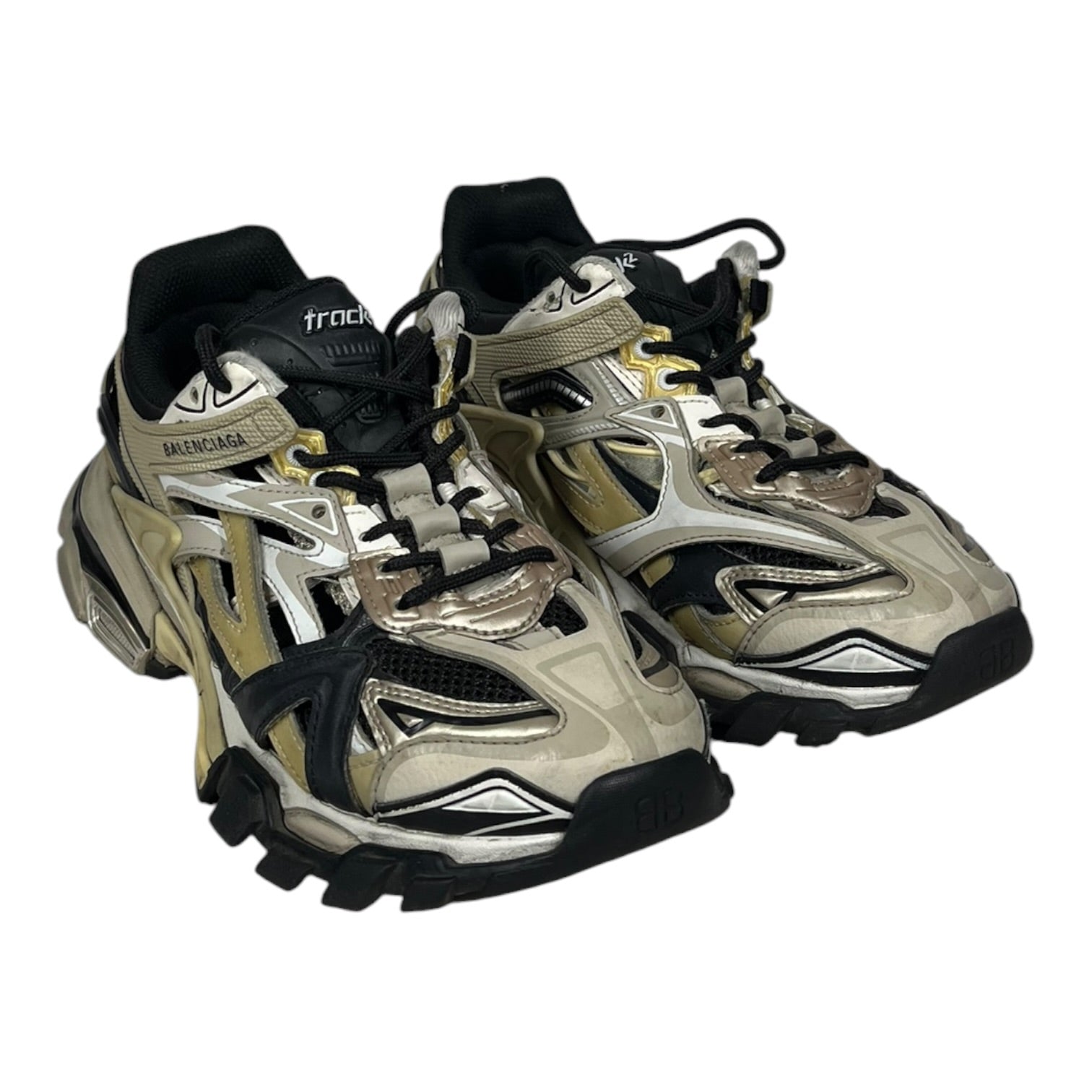 BALENCIAGA/Low-Sneakers/US 8/Leather/BEG/TRACK RUNNER view 1