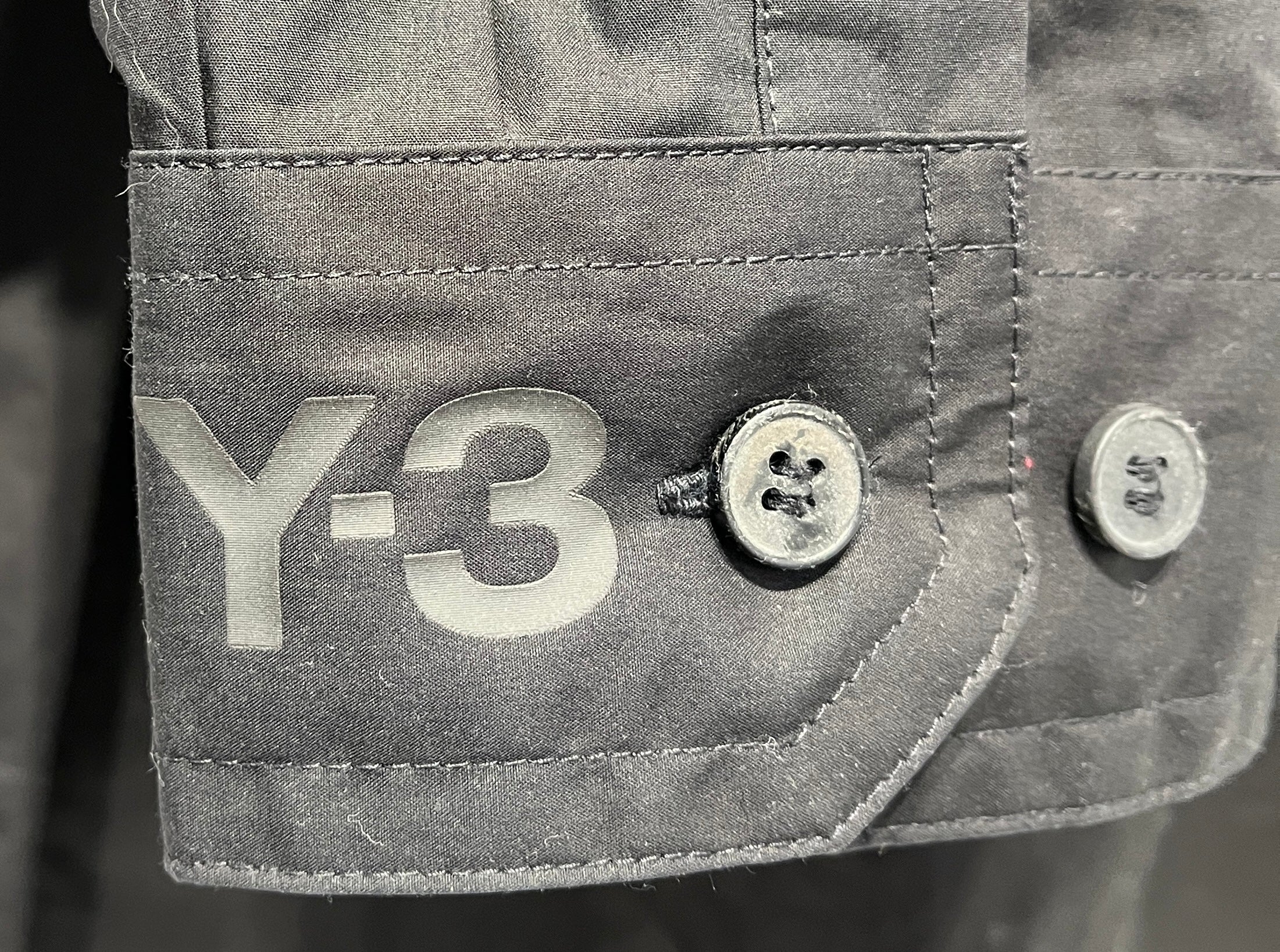 Y-3/LS Shirt/XXL/Cotton/BLK/UNIFORM DOUBLE ZIP BLOUSON view 3