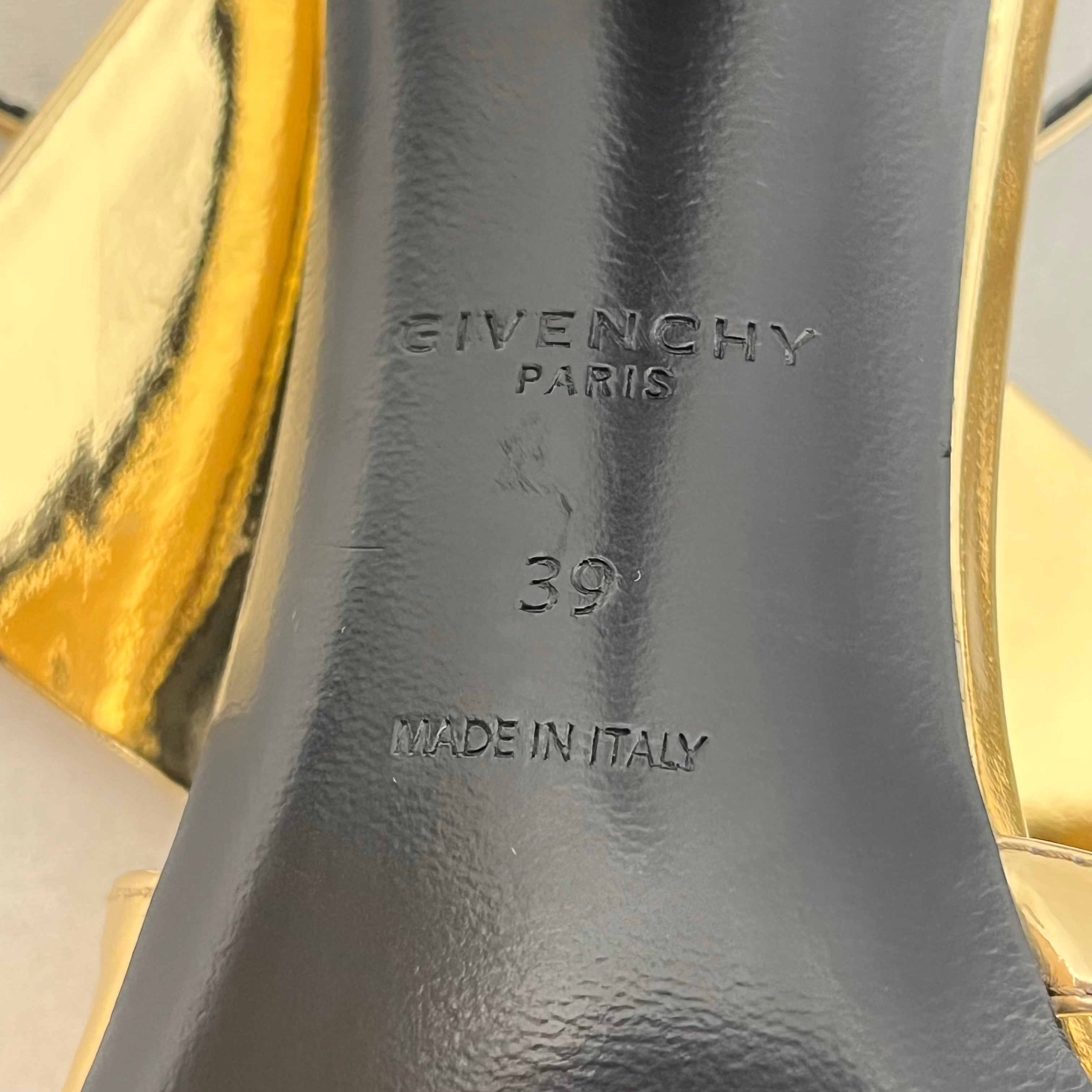 GIVENCHY/Heels/US 7.5/Nylon/GLD/SLICED SQUARE MIRRIOR view 6
