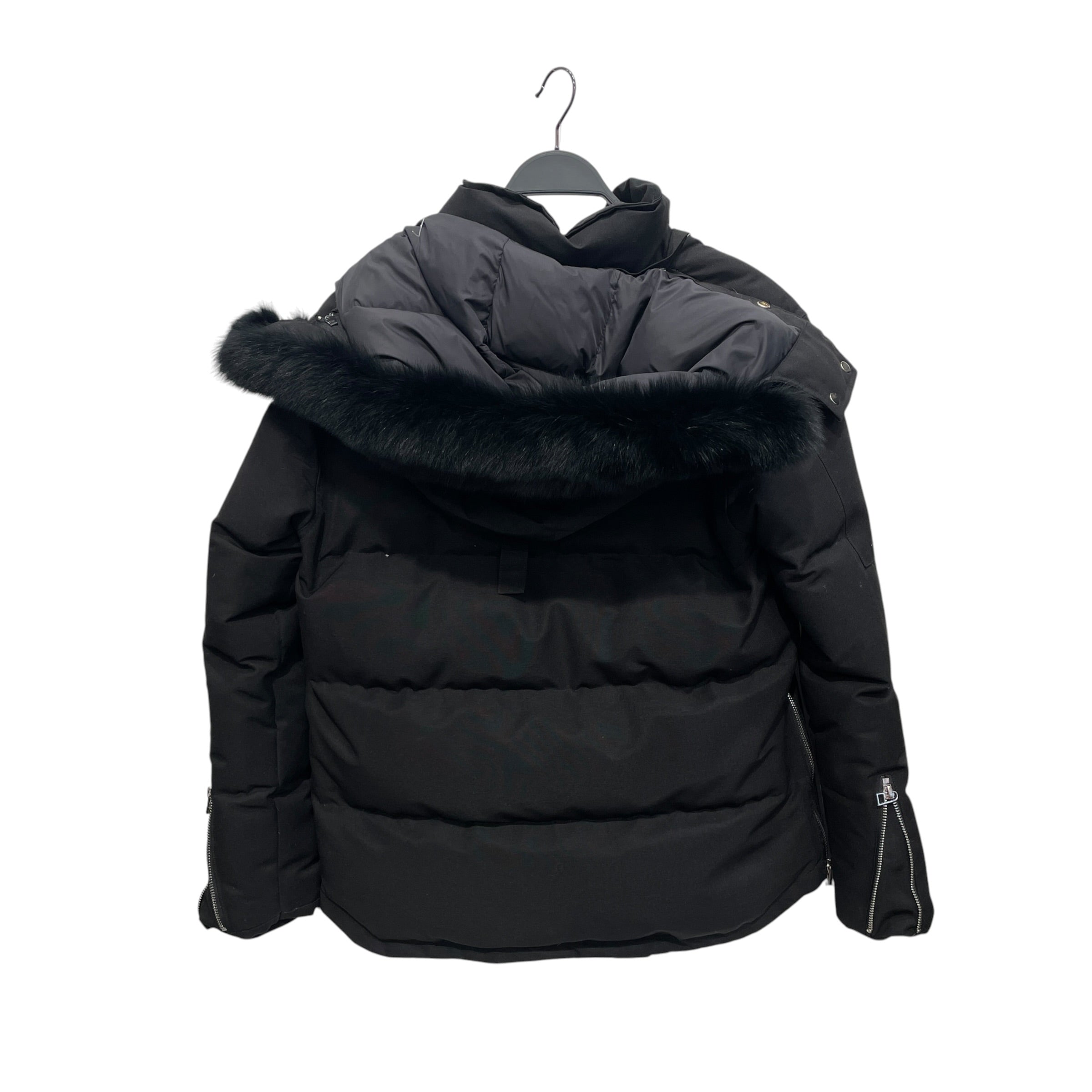MOOSE KNUCKLES/Puffer Jkt/M/Polyester/BLK/FUR-LINED HOOD PUFFER view 2