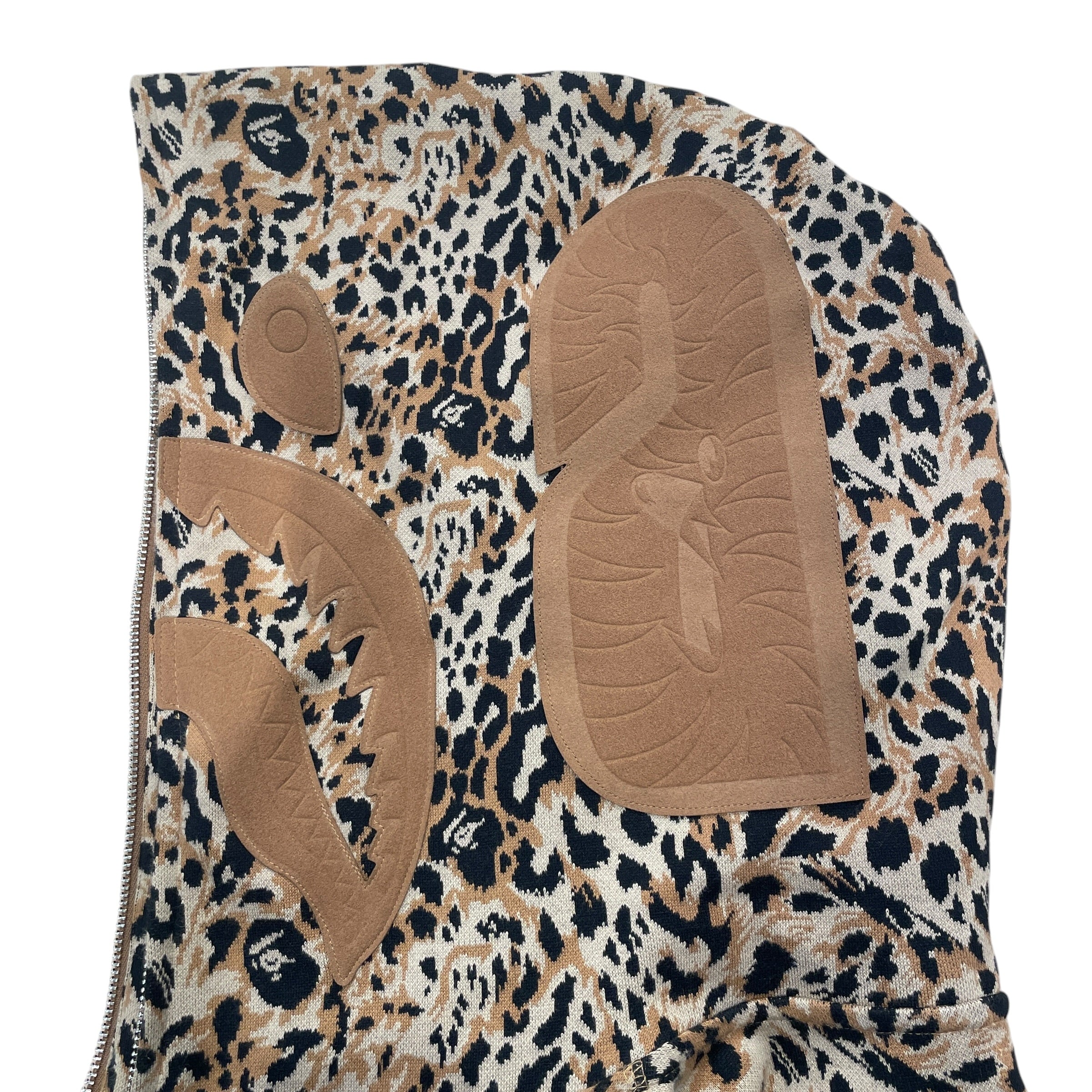 A BATHING APE/Zip Up Hoodie/XL/Leopard/Cotton/BEG/APE WORKED INTO LEOPARD PRINT view 4