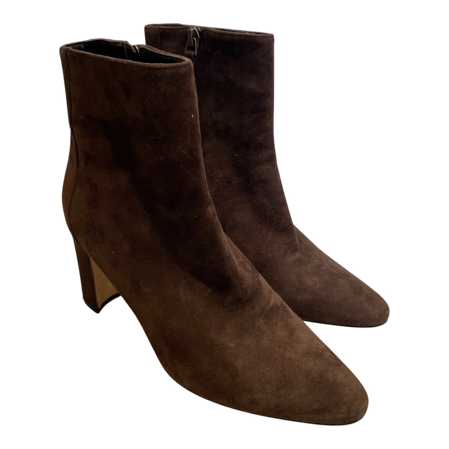 MANOLO BLAHNIK/Ankle Boots/EU 37.5/Suede/BRW/zipper view 1