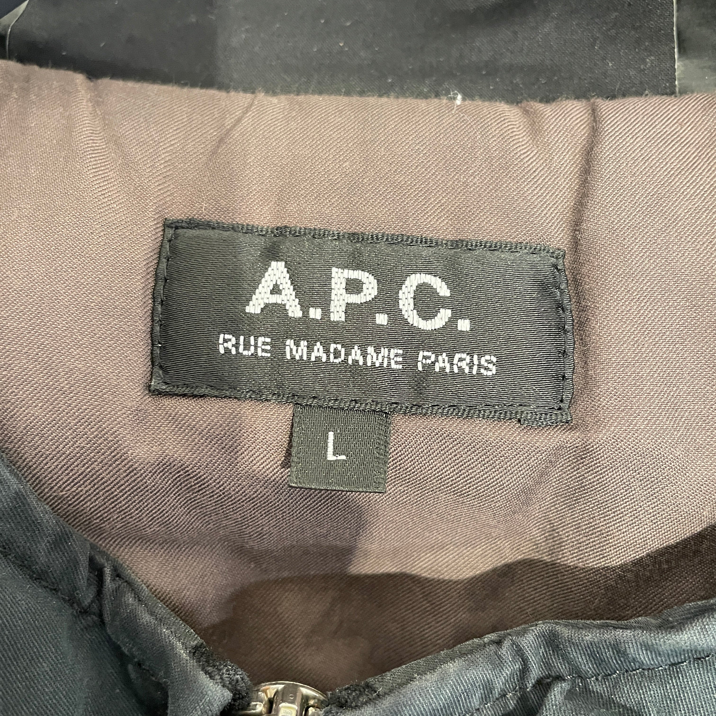 A.P.C./Jacket/L/Cotton/BLK/water resistant zip hooded jkt view 3