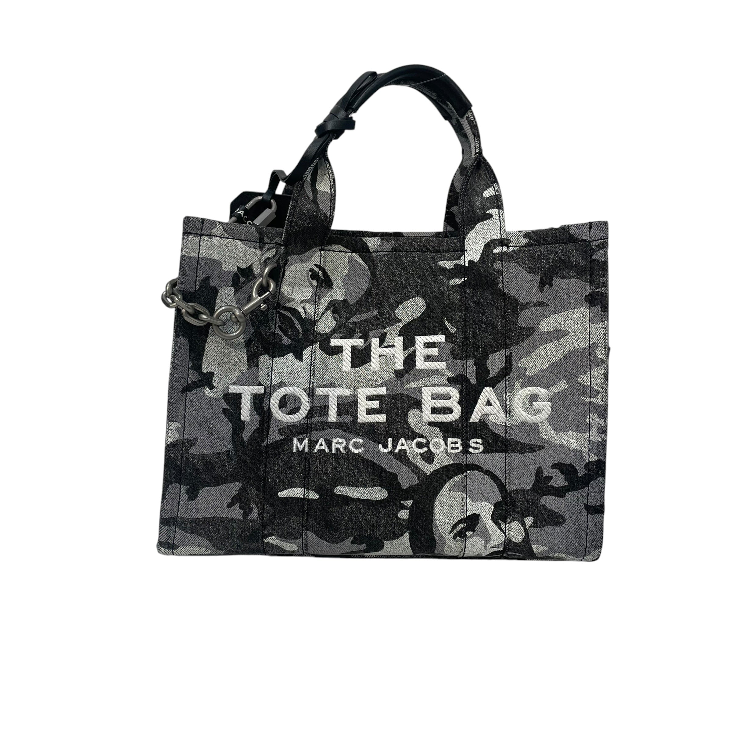MARC JACOBS/Tote Bag/Camouflage/Cotton/GRY/dark camo chain view 1