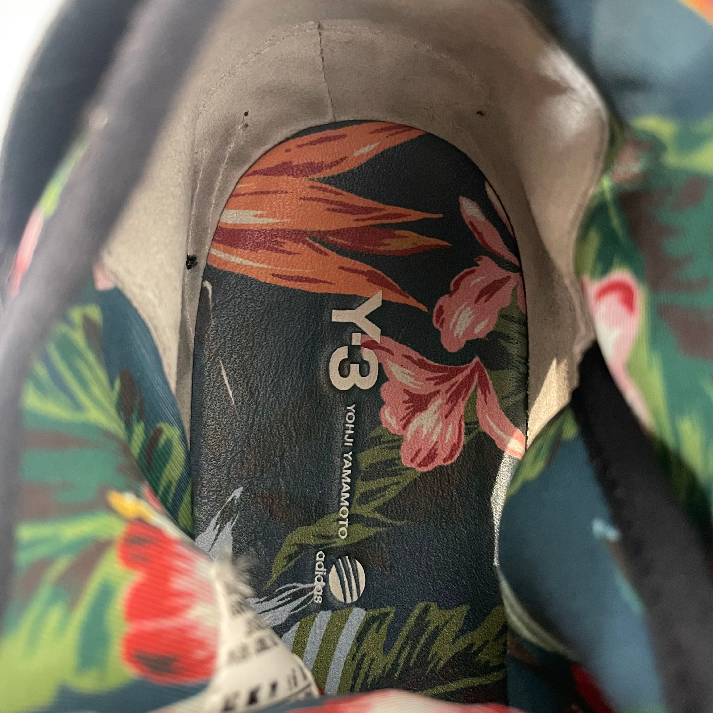 Y-3/adidas/Low-Sneakers/US 10/Floral Pattern/Cotton/NVY/qasa high floral view 7
