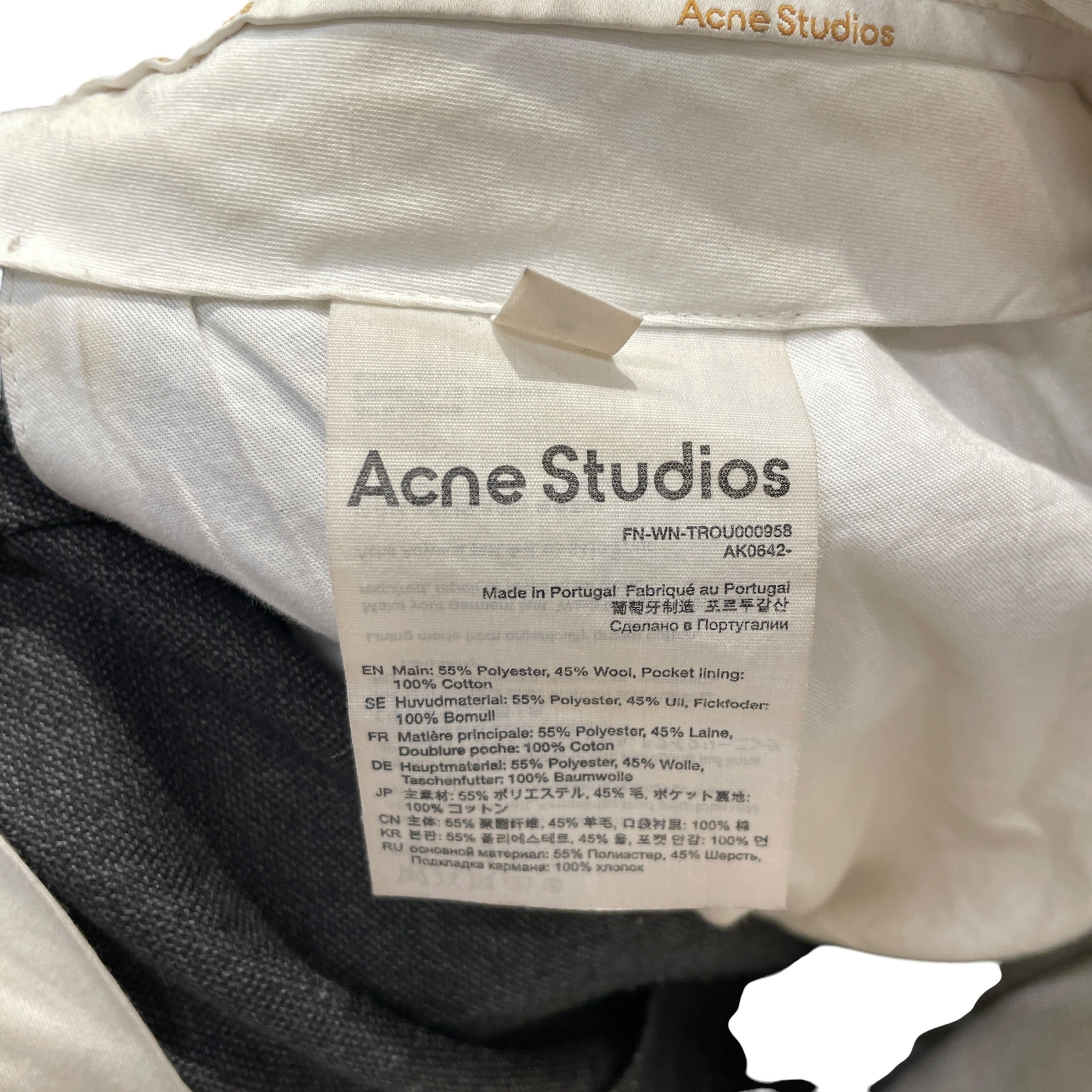 Acne Studios/Pants/38/Cotton/GRY/ view 4