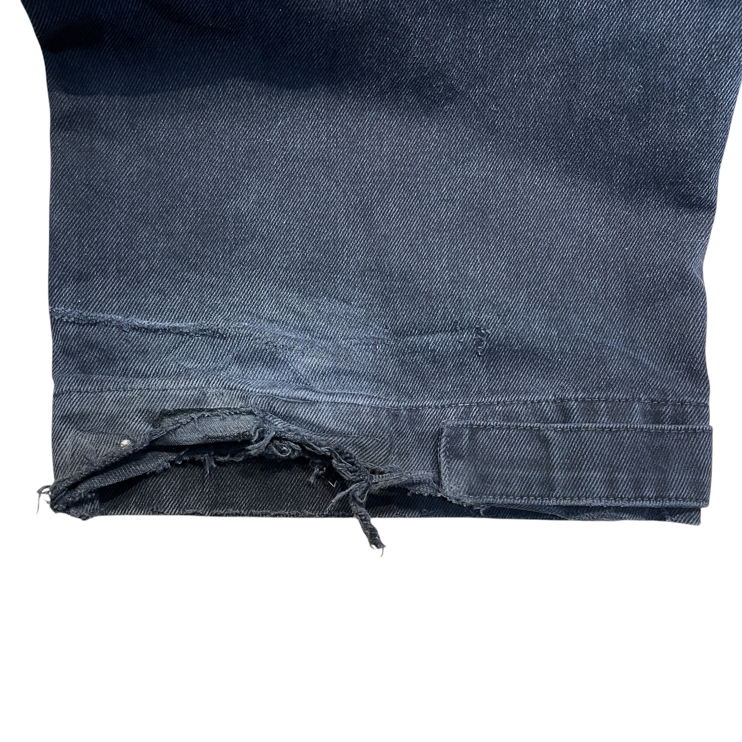 MARTINE ROSE/Pants/L/Cotton/BLK/Velcro Adjustable Hem Wide Leg view 7