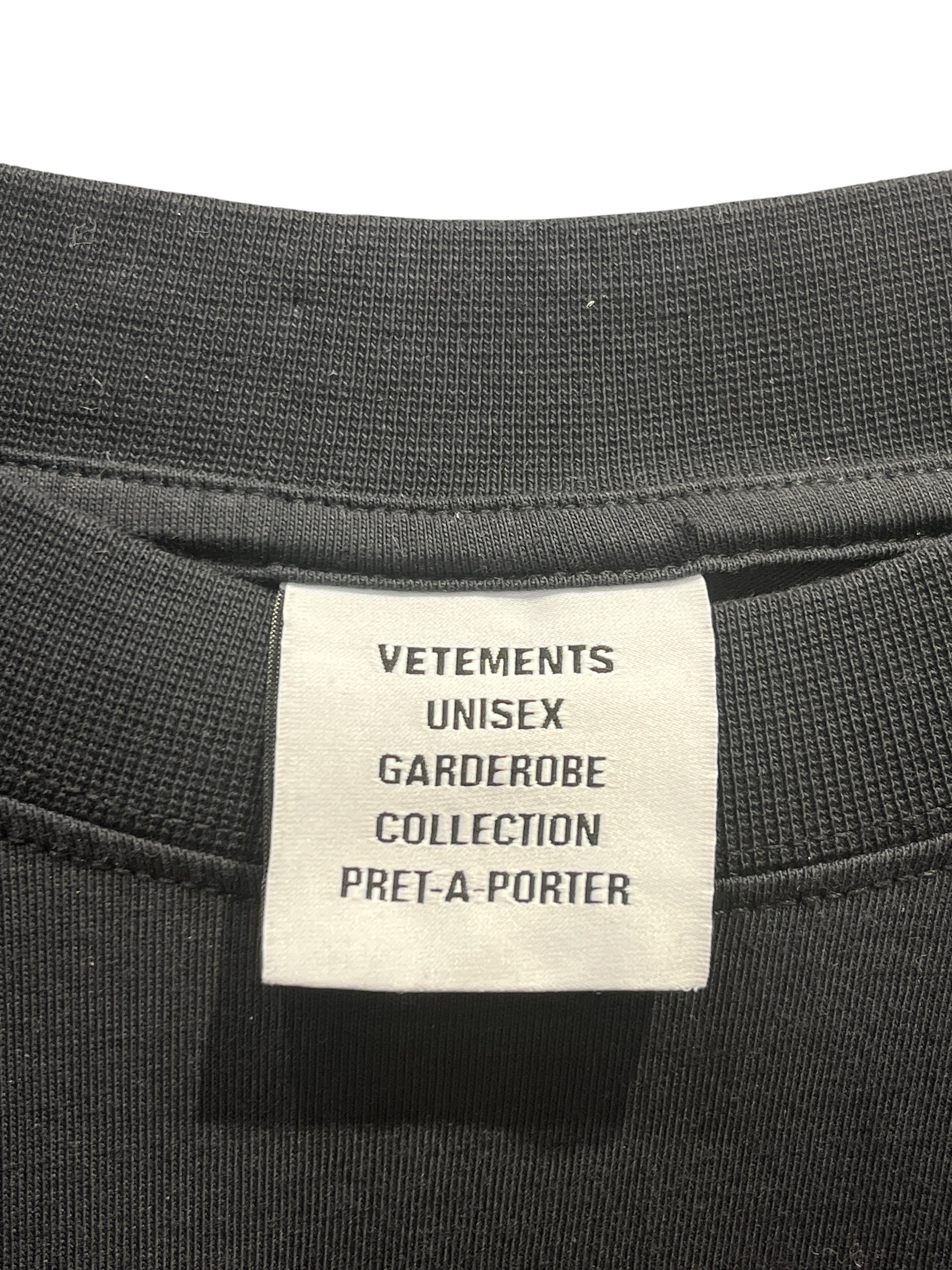VETEMENTS/T-Shirt/XL/Cotton/BLK/Graphic/F EVERYTHING GRAPHIC view 3