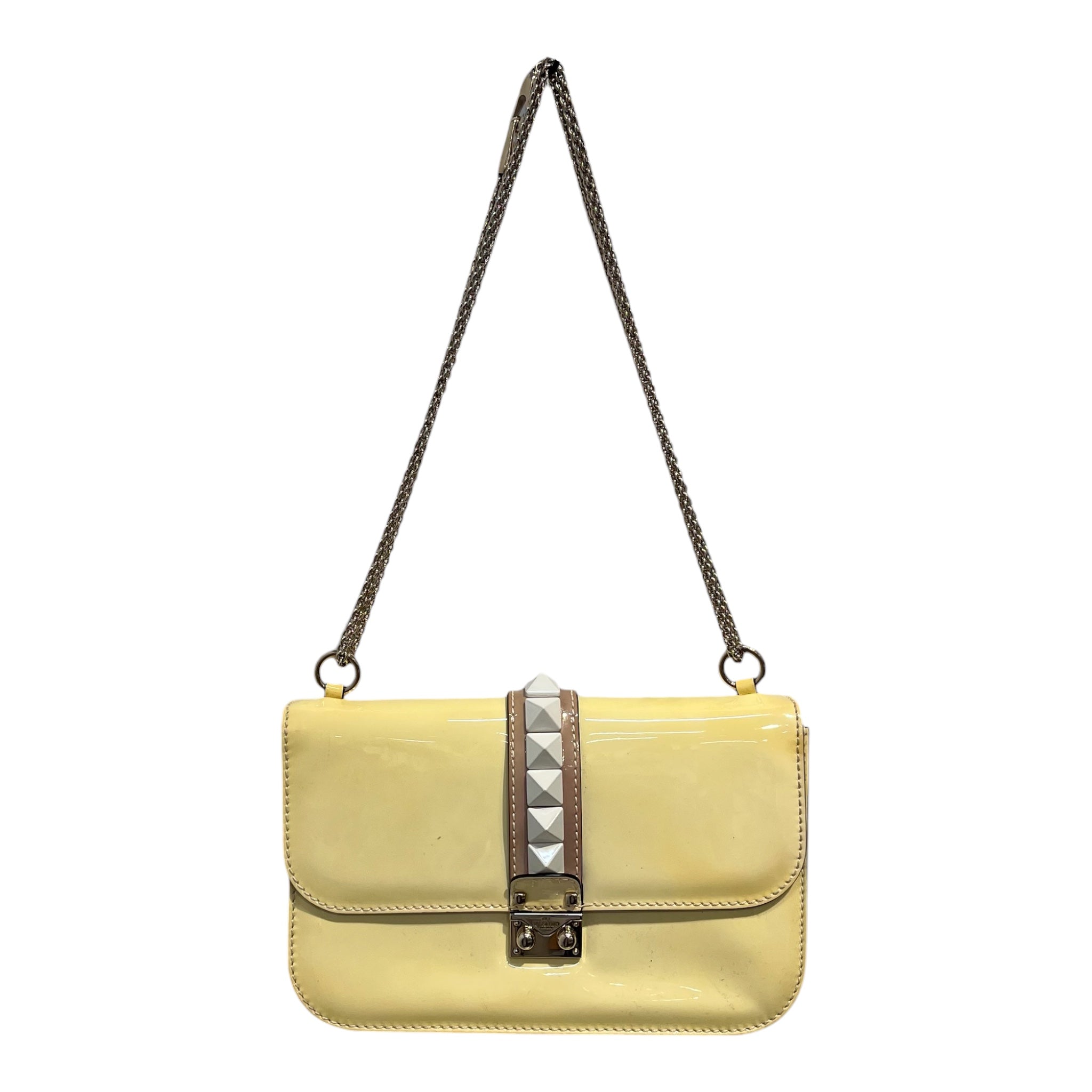 VALENTINO GARAVANI/Hand Bag/Leather/IVR/STUDDED CLASP view 1