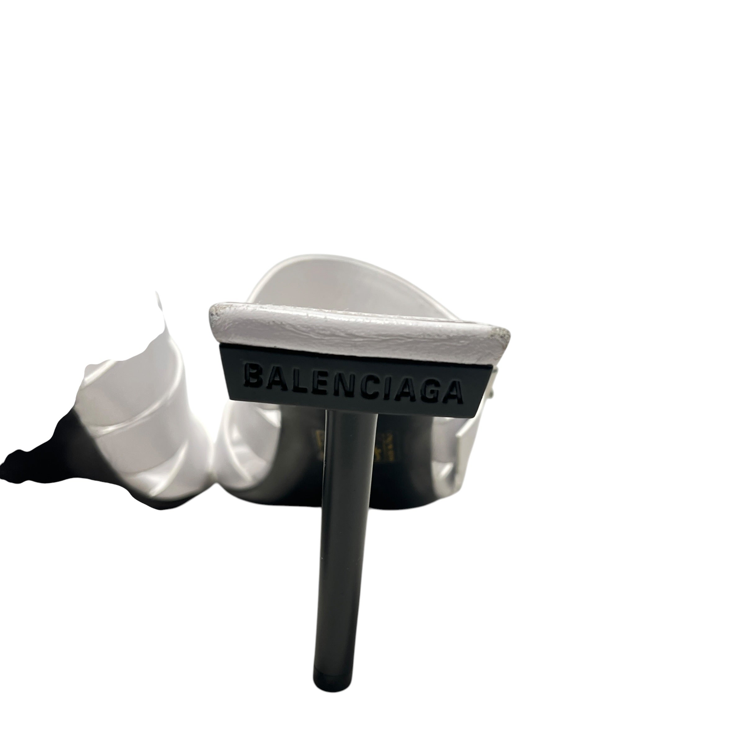 BALENCIAGA/Sandals/US 7.5/WHT/80MM BUCKLE SANDALS view 4