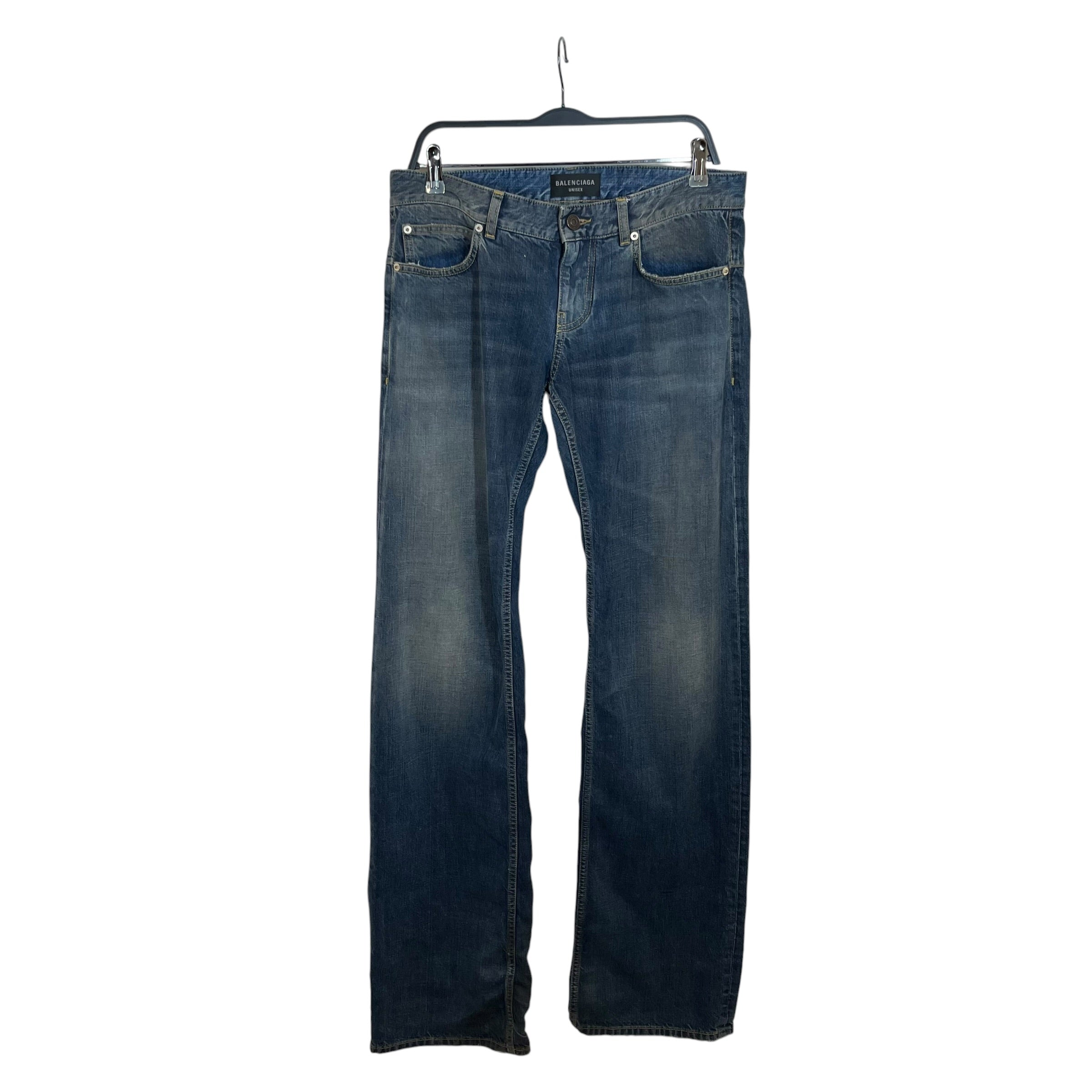 BALENCIAGA/Straight Pants/S/Denim/BLU/2024 LOW RISE FLARE view 1