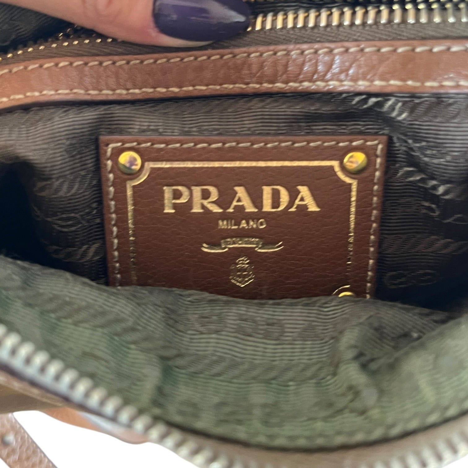 PRADA/Bag/Nylon/BRW/renylon shoulder view 4