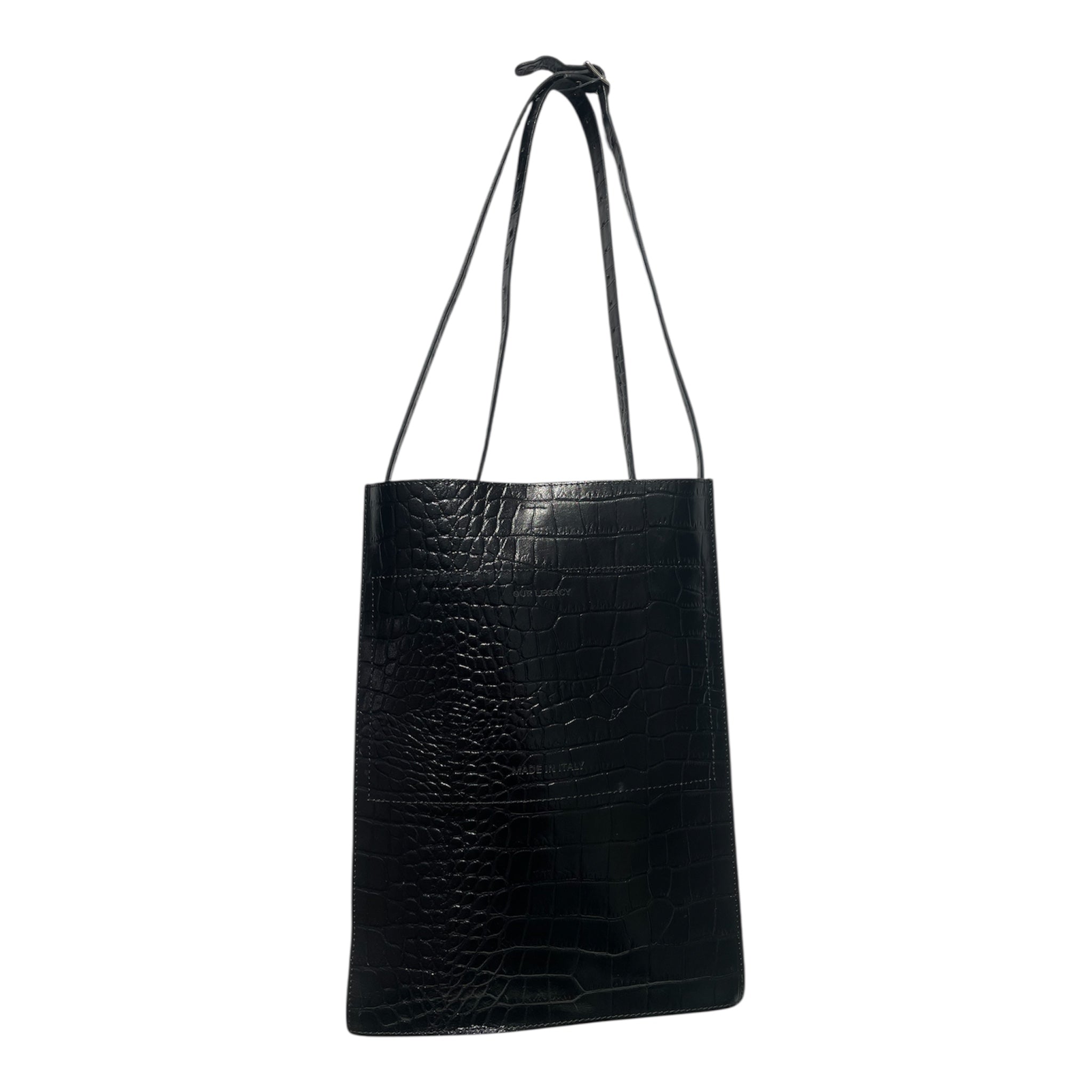 OUR LEGACY/Bag/Animal Pattern/Leather/BLK/CROC EMBOSSED BAG view 1
