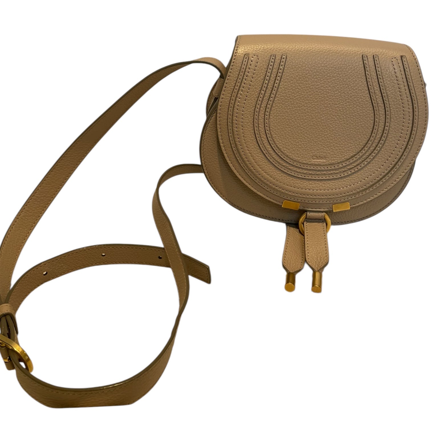 Chloe/Cross Body Bag/Leather/BEG/GOLD DETAIL/CROSS OVER view 1