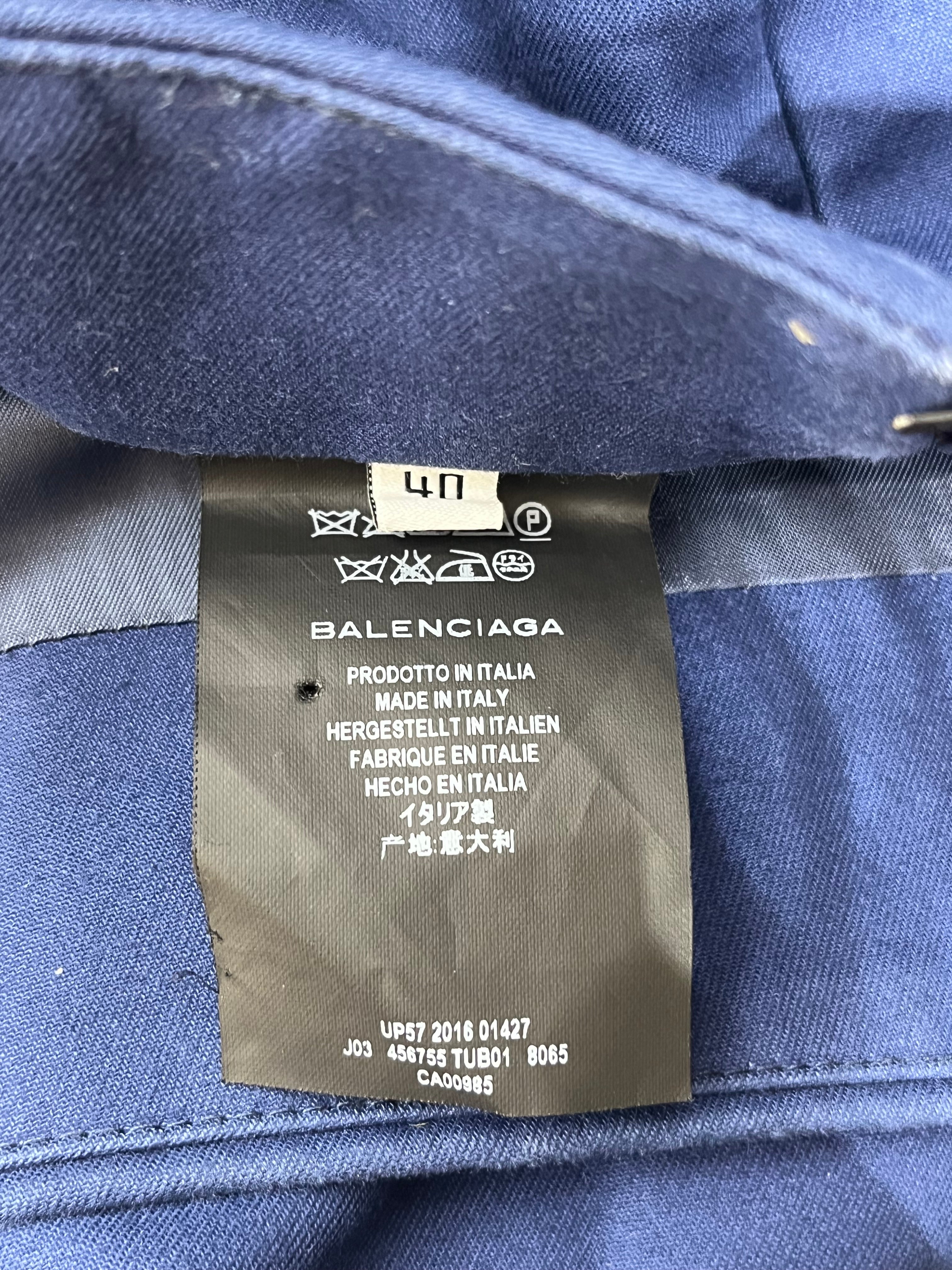 BALENCIAGA/Long Skirt/40/Cotton/BLU/ view 4