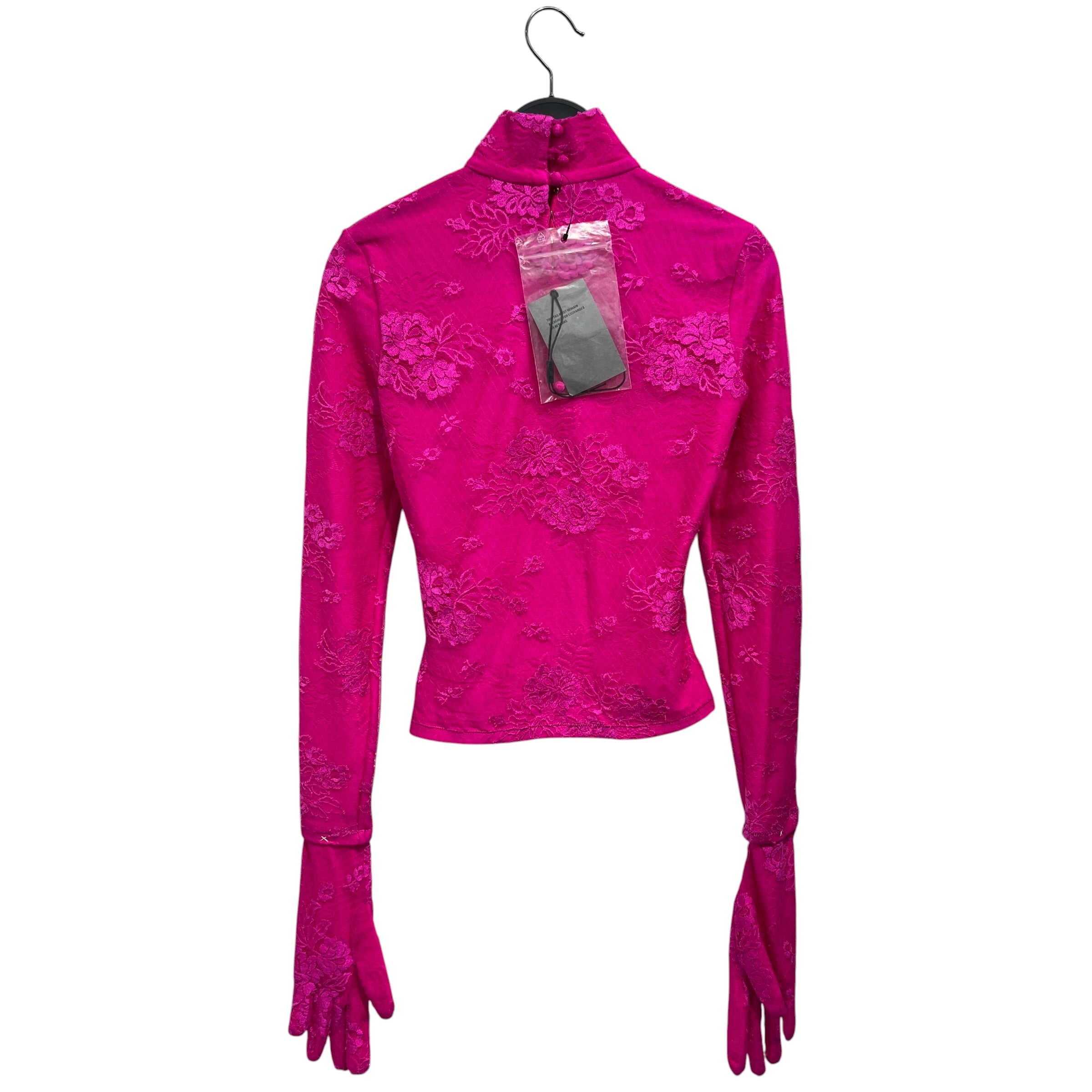 BALENCIAGA/LS Blouse/34/PNK/lace ls mockneck w/ gloves view 2
