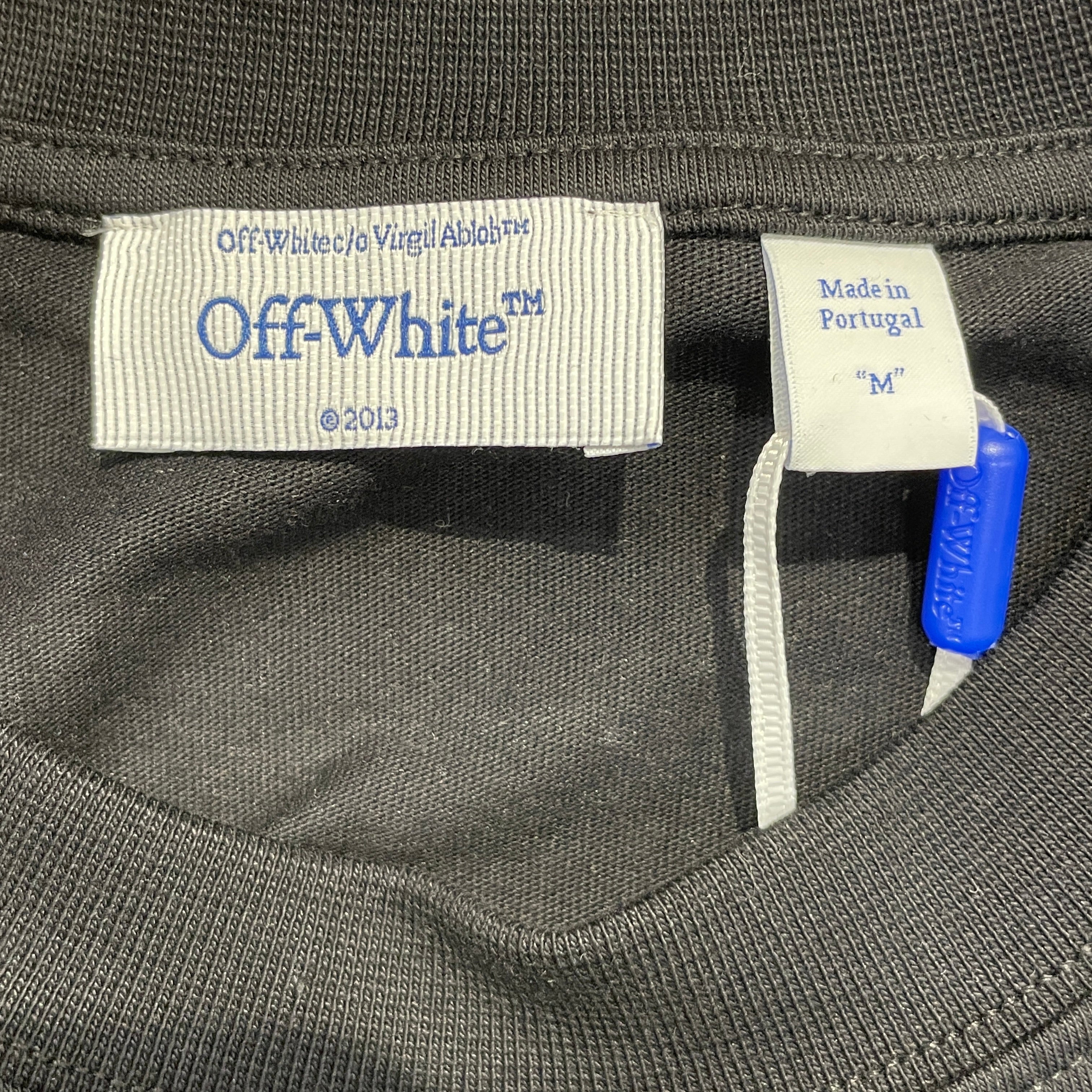 OFF-WHITE/T-Shirt/M/Cotton/BLK/BLUE TYPE FACE NWT view 3