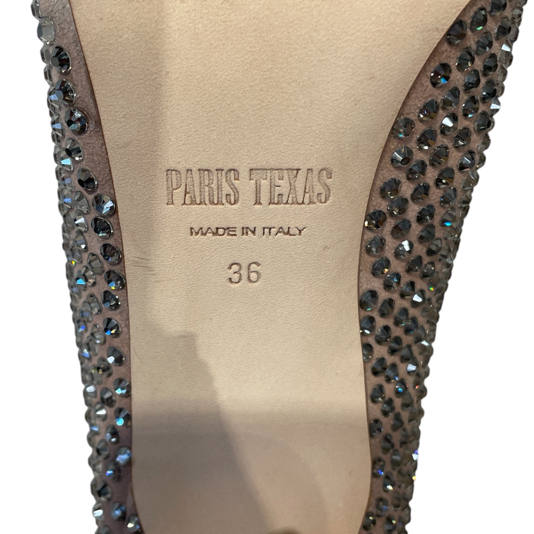 PARIS TEXAS/Boots/EU 36/Leather/CRM/RHINESTONE ALL OVER view 3