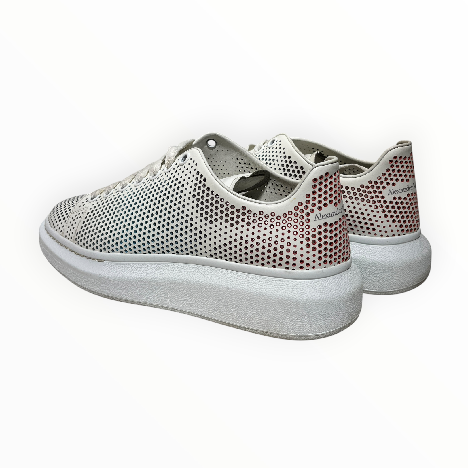 Alexander McQueen/Low-Sneakers/EU 42/Leather/WHT/mesh sneaker view 2