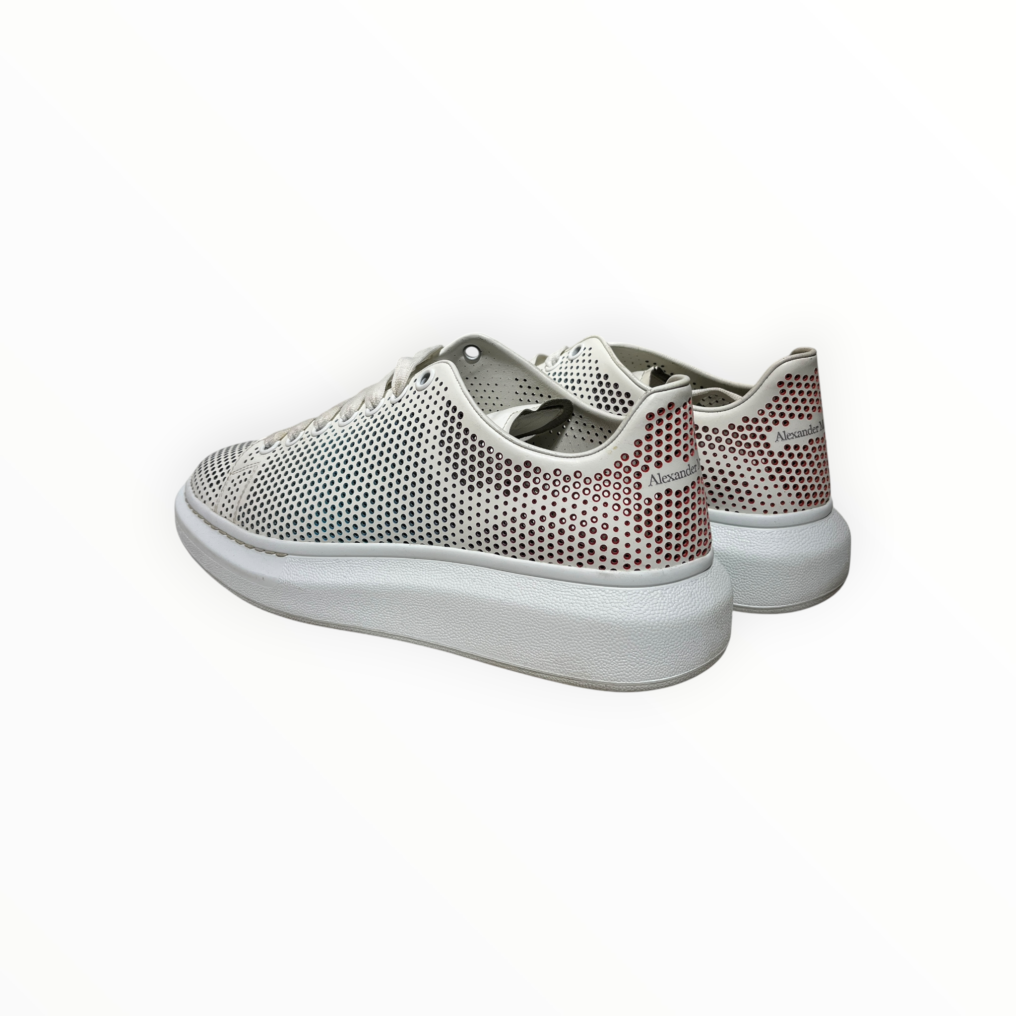 Alexander McQueen/Low-Sneakers/EU 42/Leather/WHT/mesh sneaker view 2