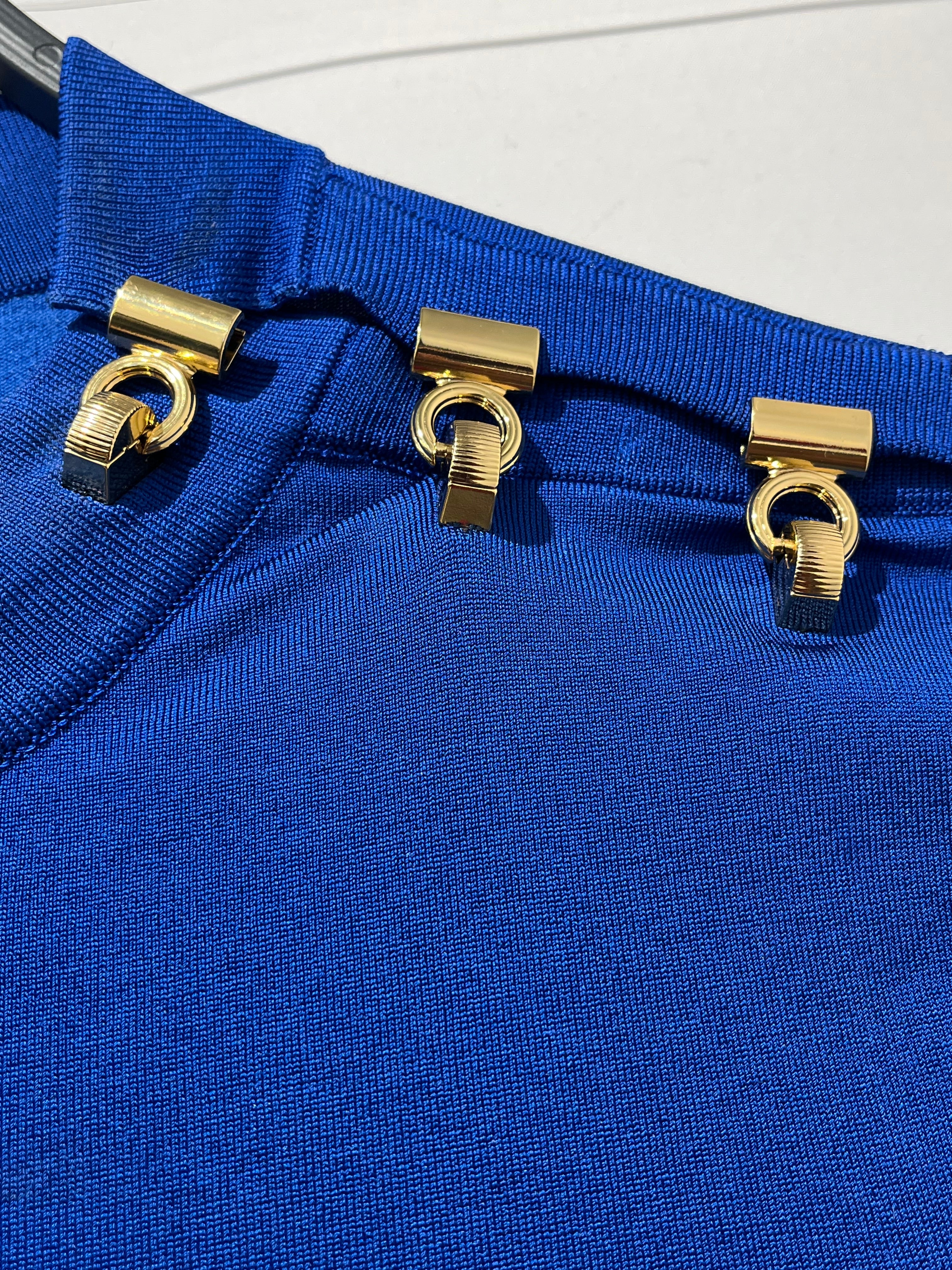YVES SAINT LAURENT/LS T-Shirt/S/BLU/High Neck/ view 4