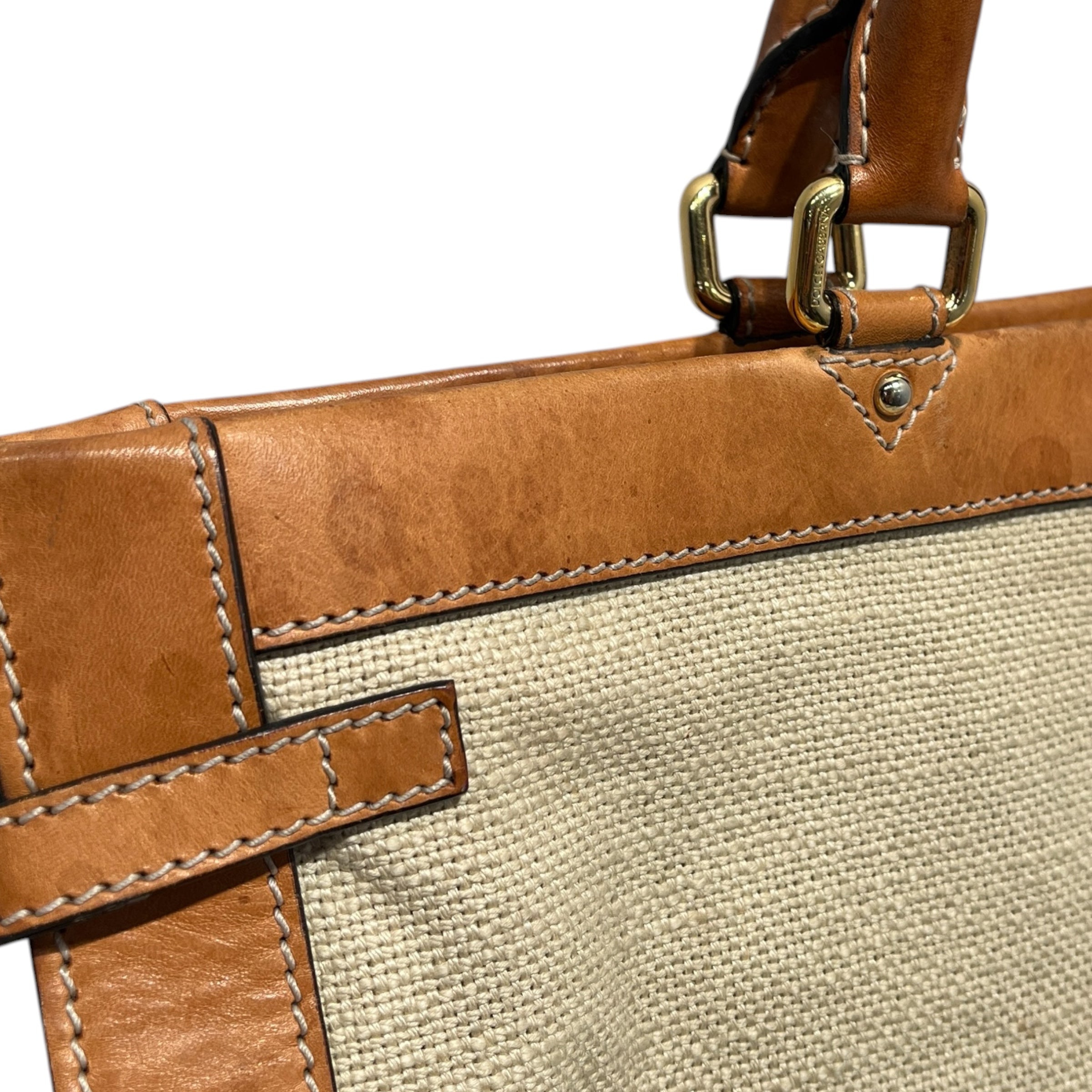 DOLCE&GABBANA/Hand Bag/Cotton/BEG/SICILY SIDE BUCKLE TWEED view 7