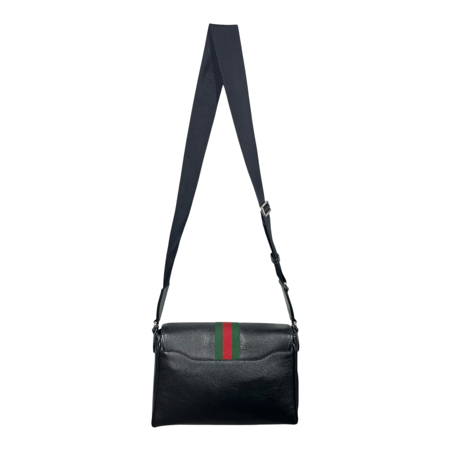 GUCCI/Cross Body Bag/Leather/BLK/WEB TRADEMARK MESSENGER BAG view 2