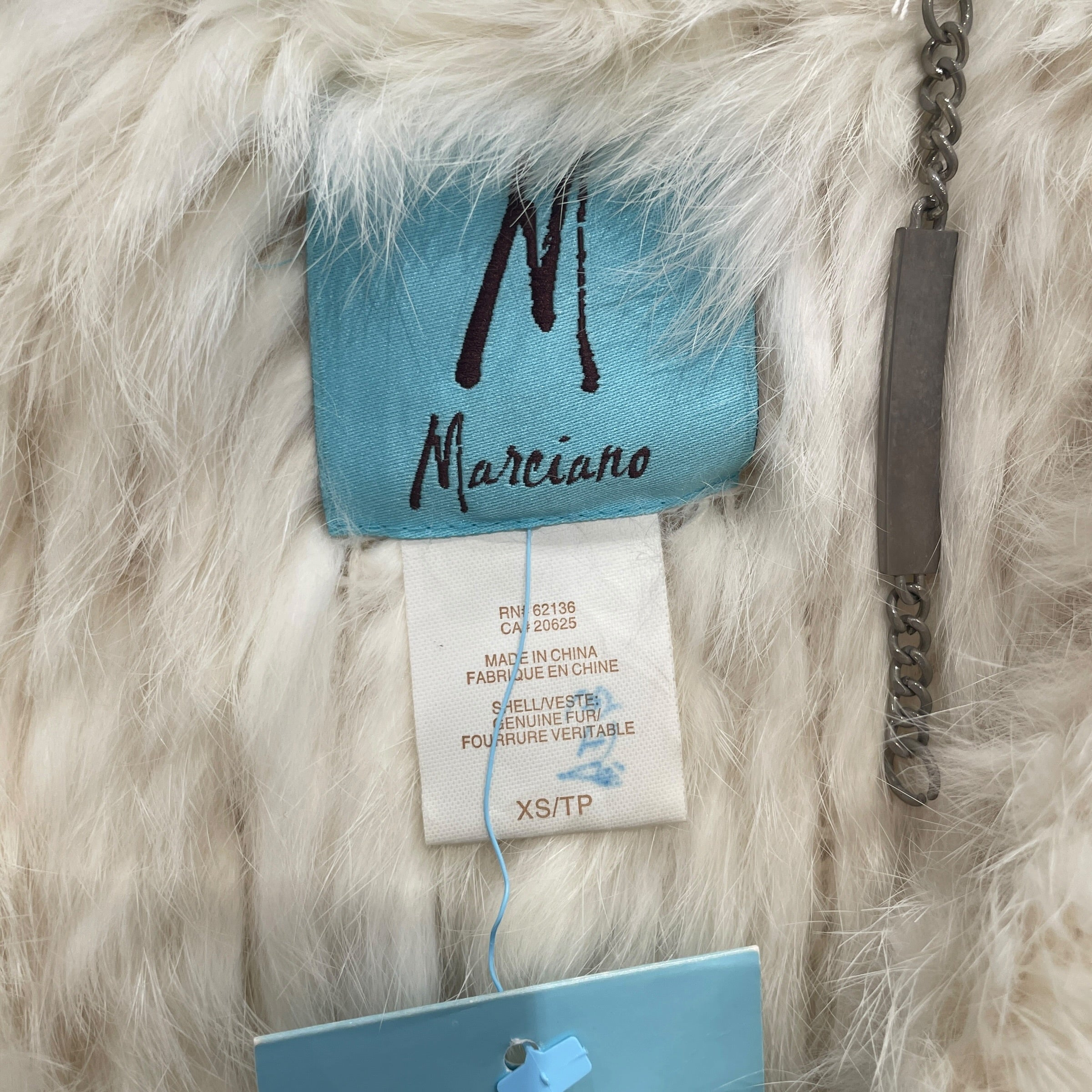 MARCIANO/Coat/XS/Fur/CRM/CRYSTAL CLOSURE FUR COAT view 3
