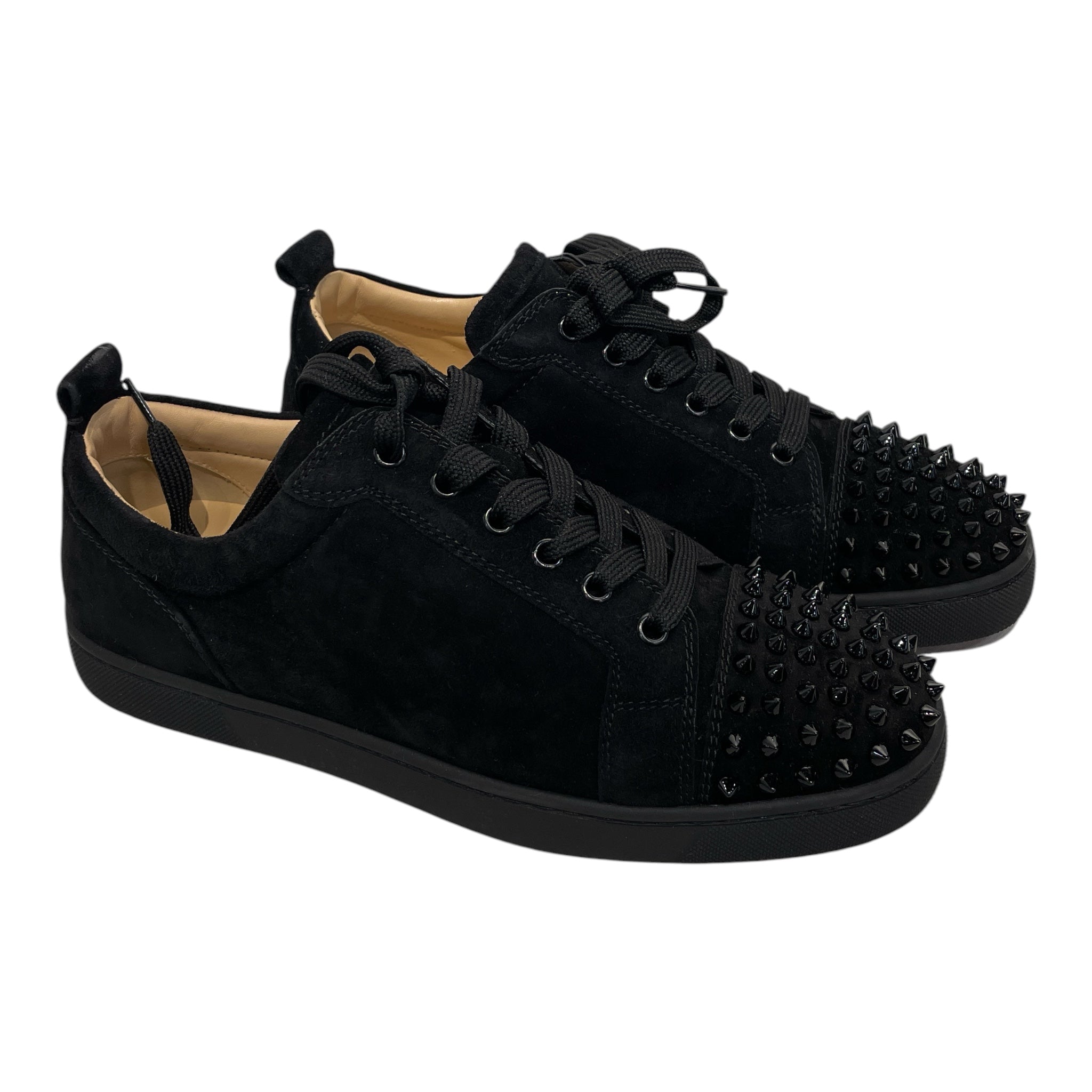 Christian Louboutin/Low-Sneakers/EU 41/Suede/BLK/LOUIS JUNIOR SPIKES view 1