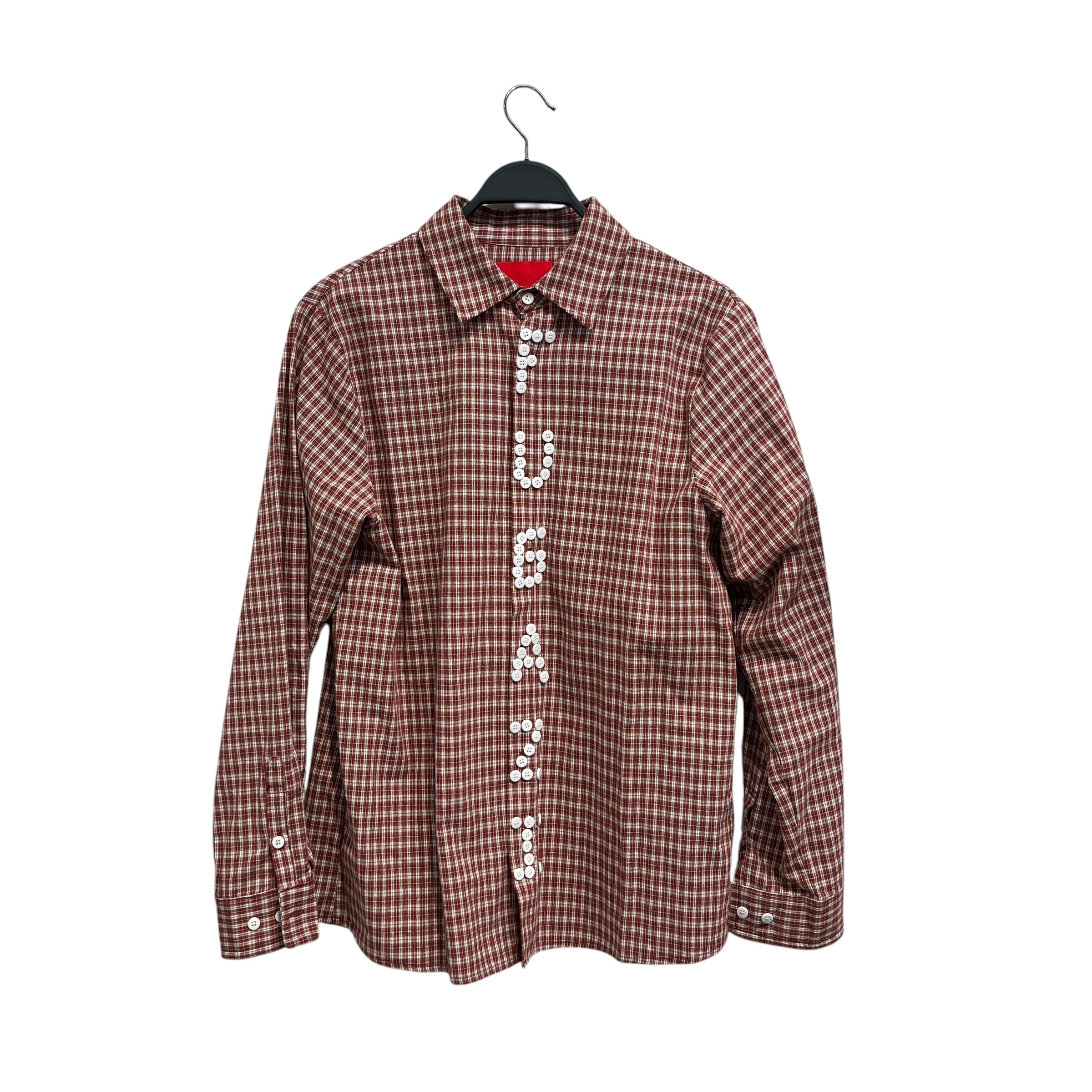 FUGAZI/Shirt/M/Cotton/BRD/Gingham Check/FUGAZI SPELL OUT BUTTONS view 1