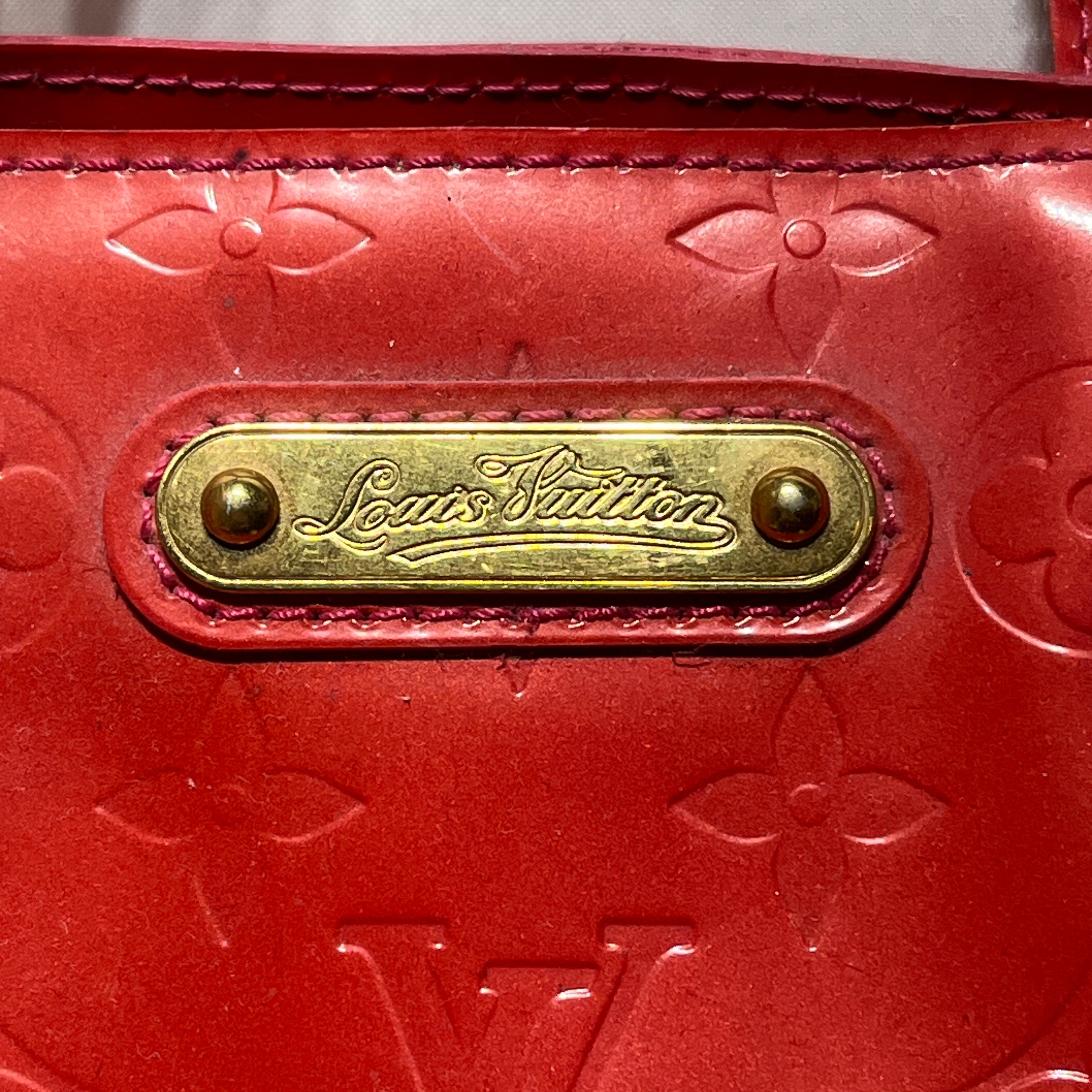 LOUIS VUITTON/Tote Bag/Leather/RED/mono vernis willshire pm view 4