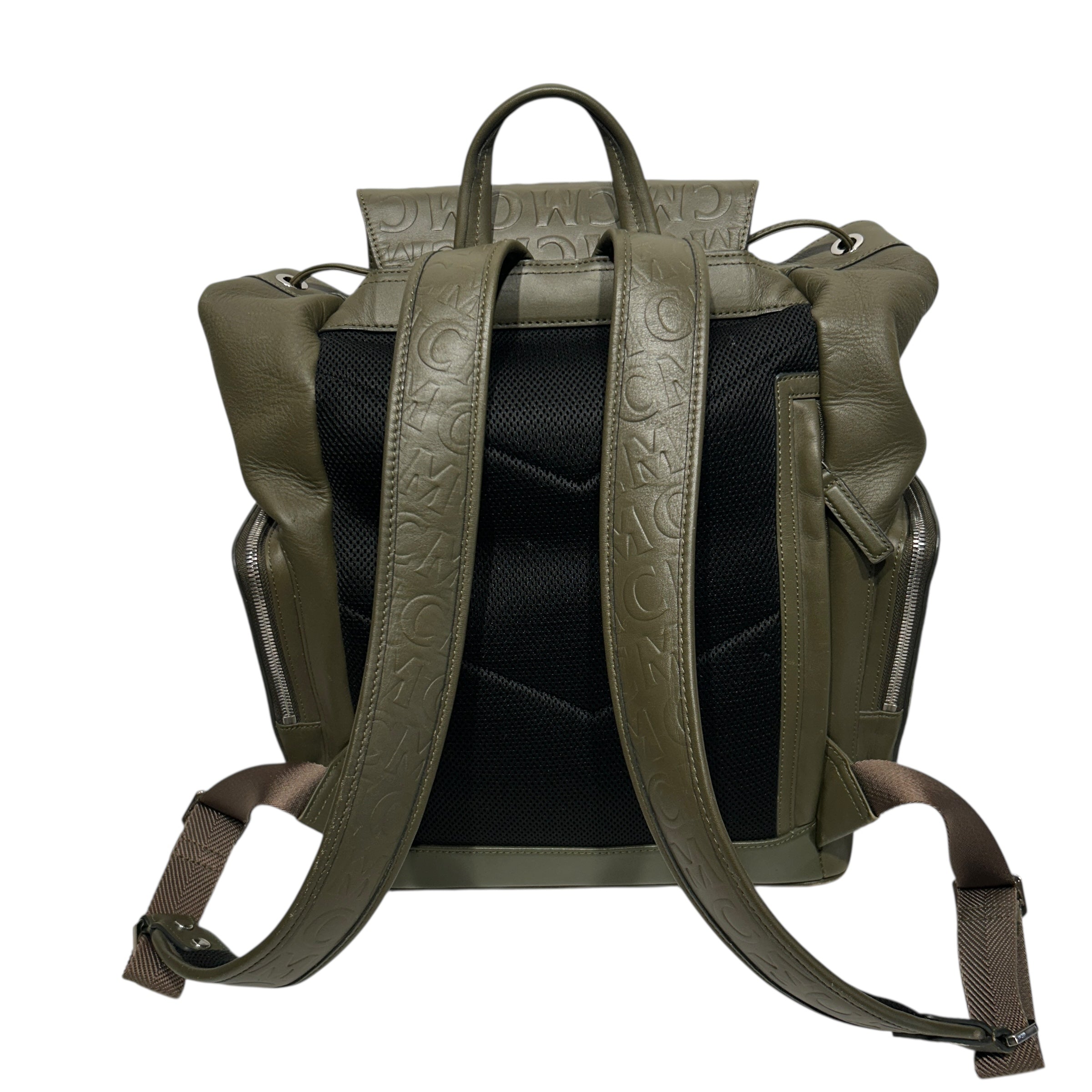 MCM/Backpack/Leather/GRN/Brandenburg Embossed view 2
