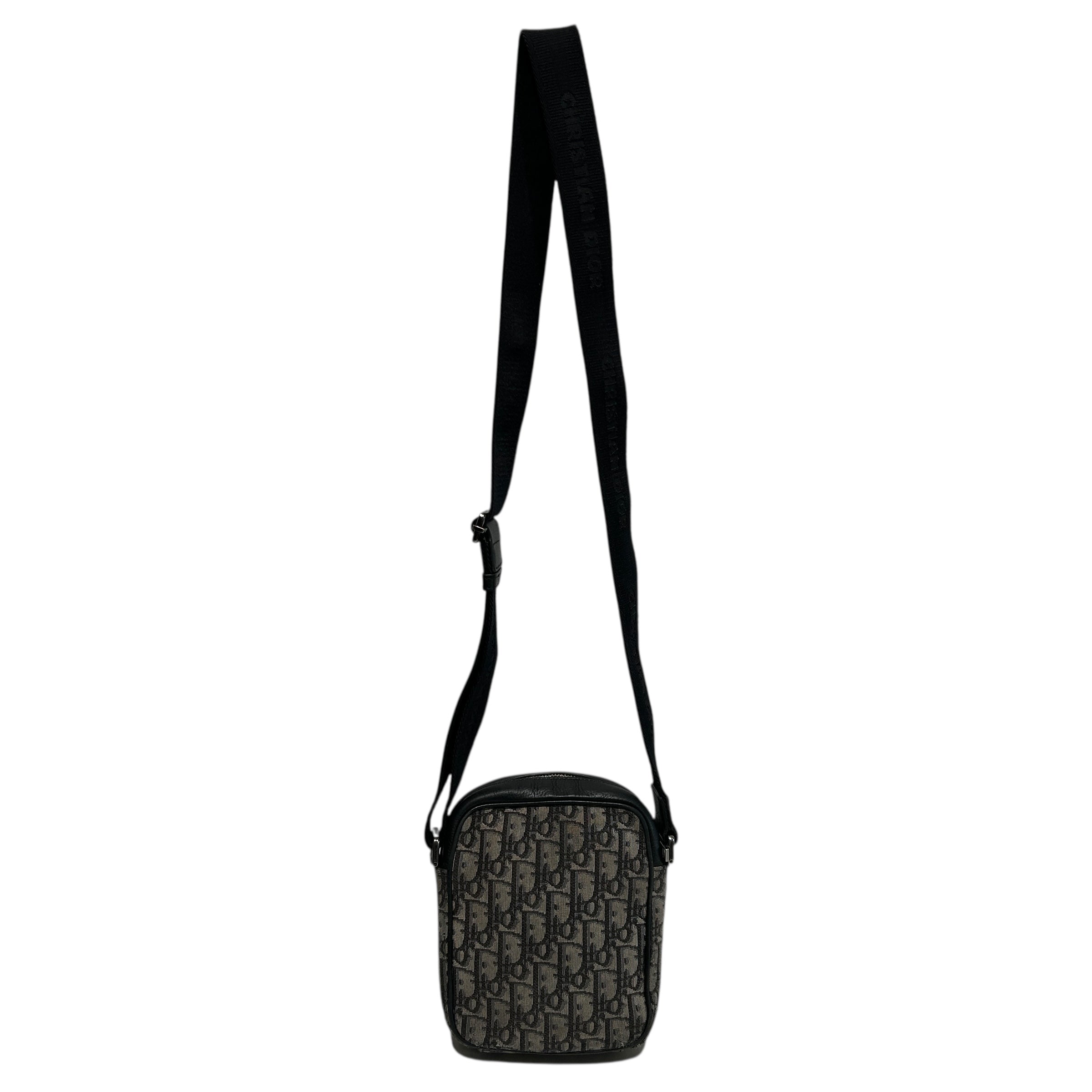 Christian Dior/Cross Body Bag/OS/Monogram/Cotton/BLK/ view 2