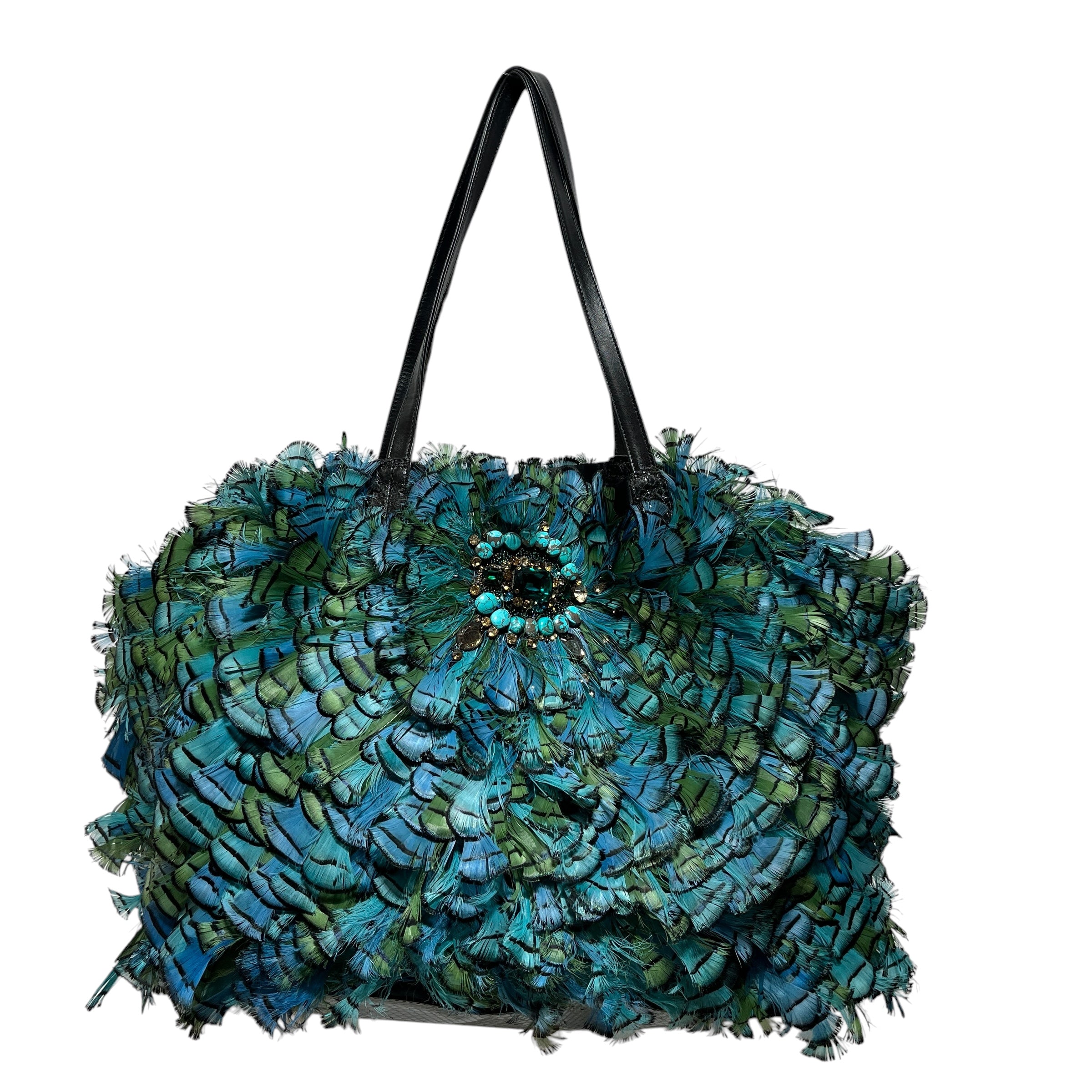 VALENTINO/Tote Bag/BLU/FEATHERED TOTE view 2