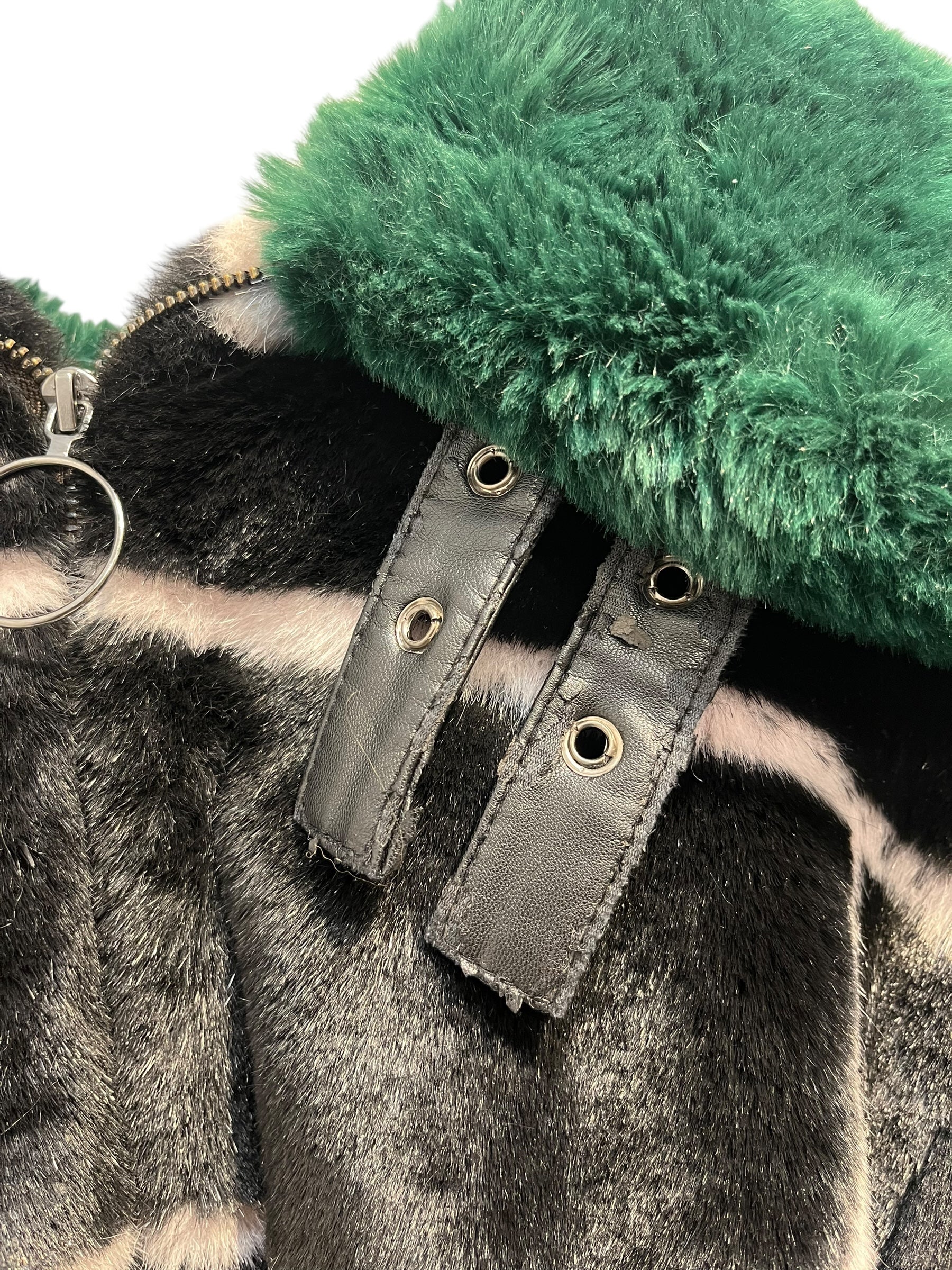 CASABLANCA/Jacket/All Over Print/BLK/2019 RUNWAY FAUX FUR view 3