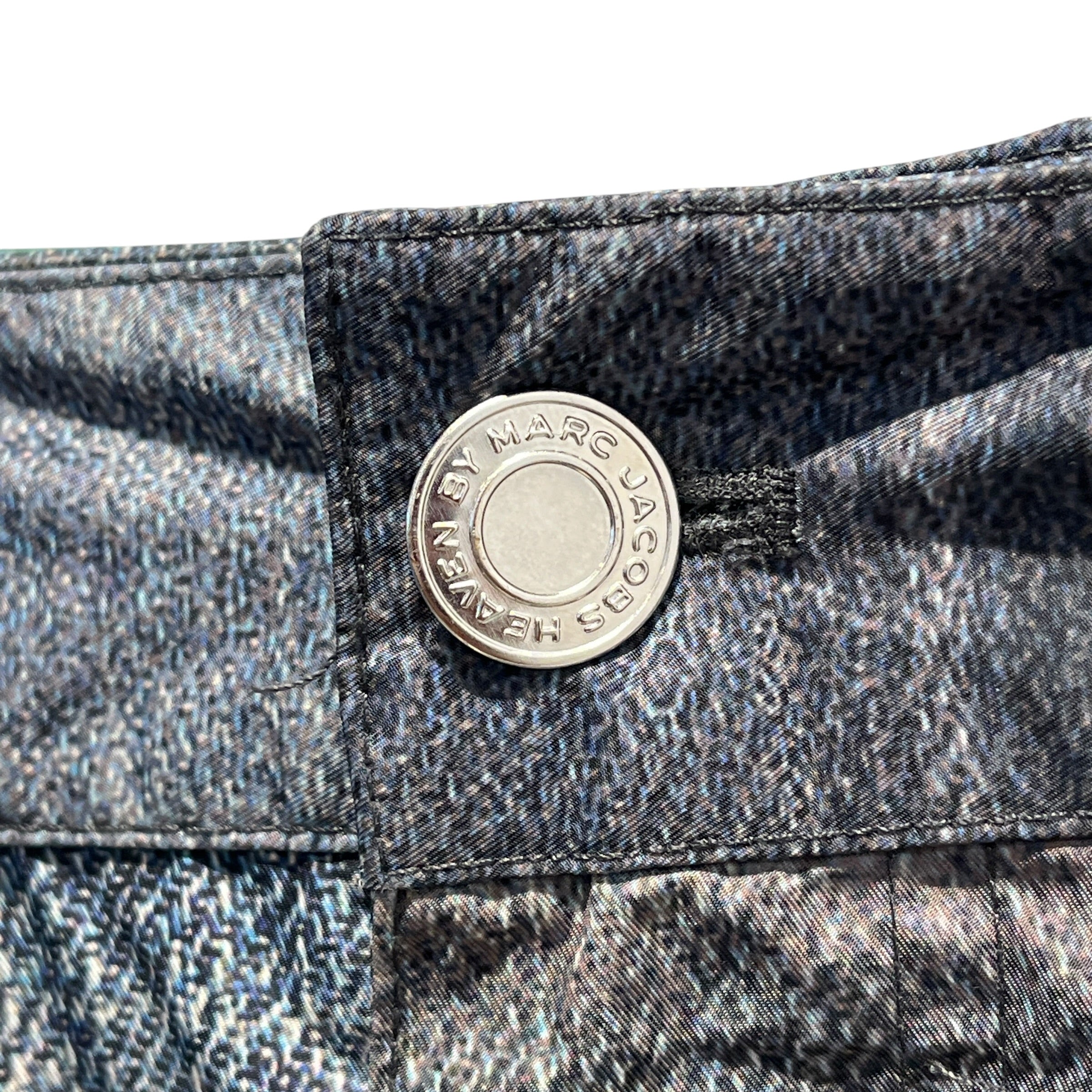 Heaven By Marc Jacobs/Bladee/Straight Pants/S/Graphic/Polyester/BLU/PRINTED DISTRESSD JEAN PANT view 6
