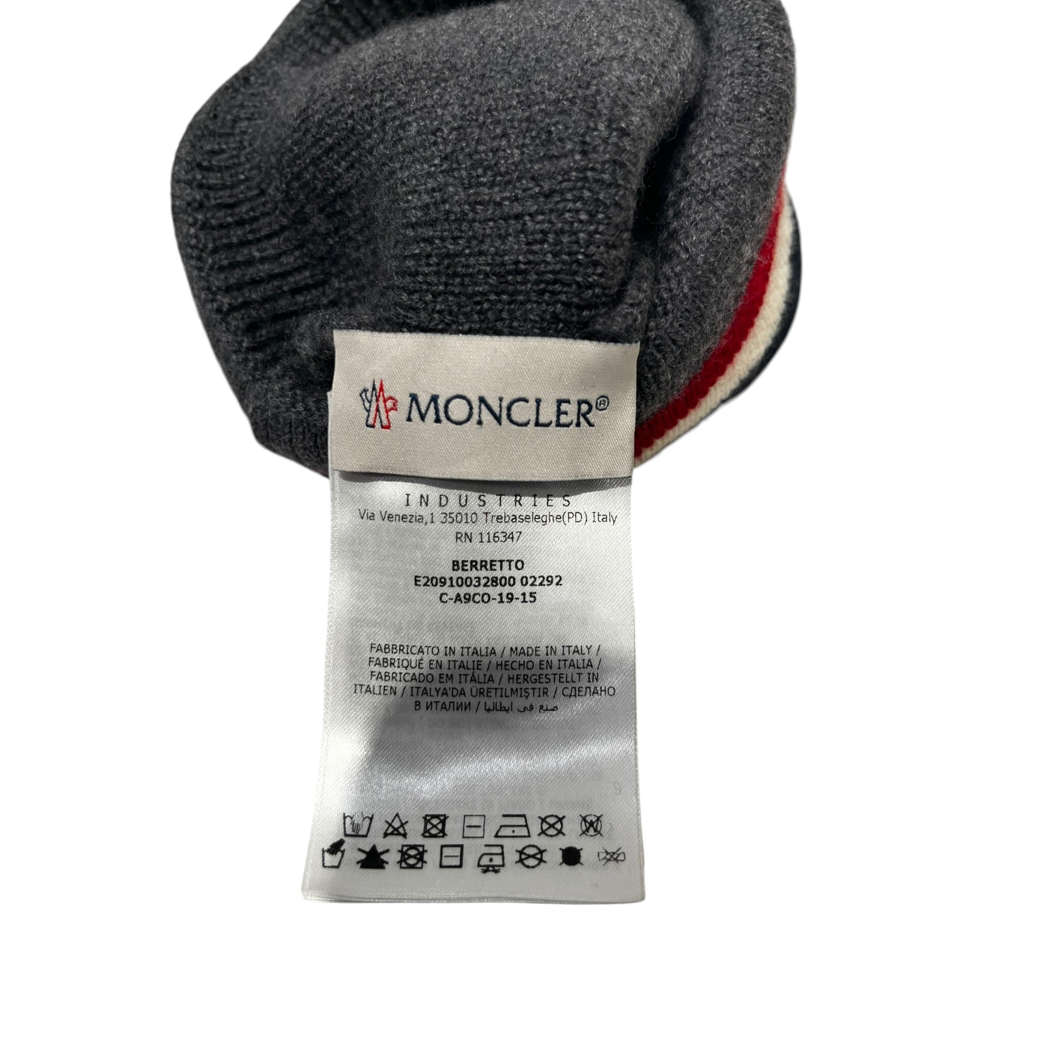 MONCLER/Beanie/OS/Stripe/Wool/GRY/M's/Virgin Wool Stripe Beanie view 4