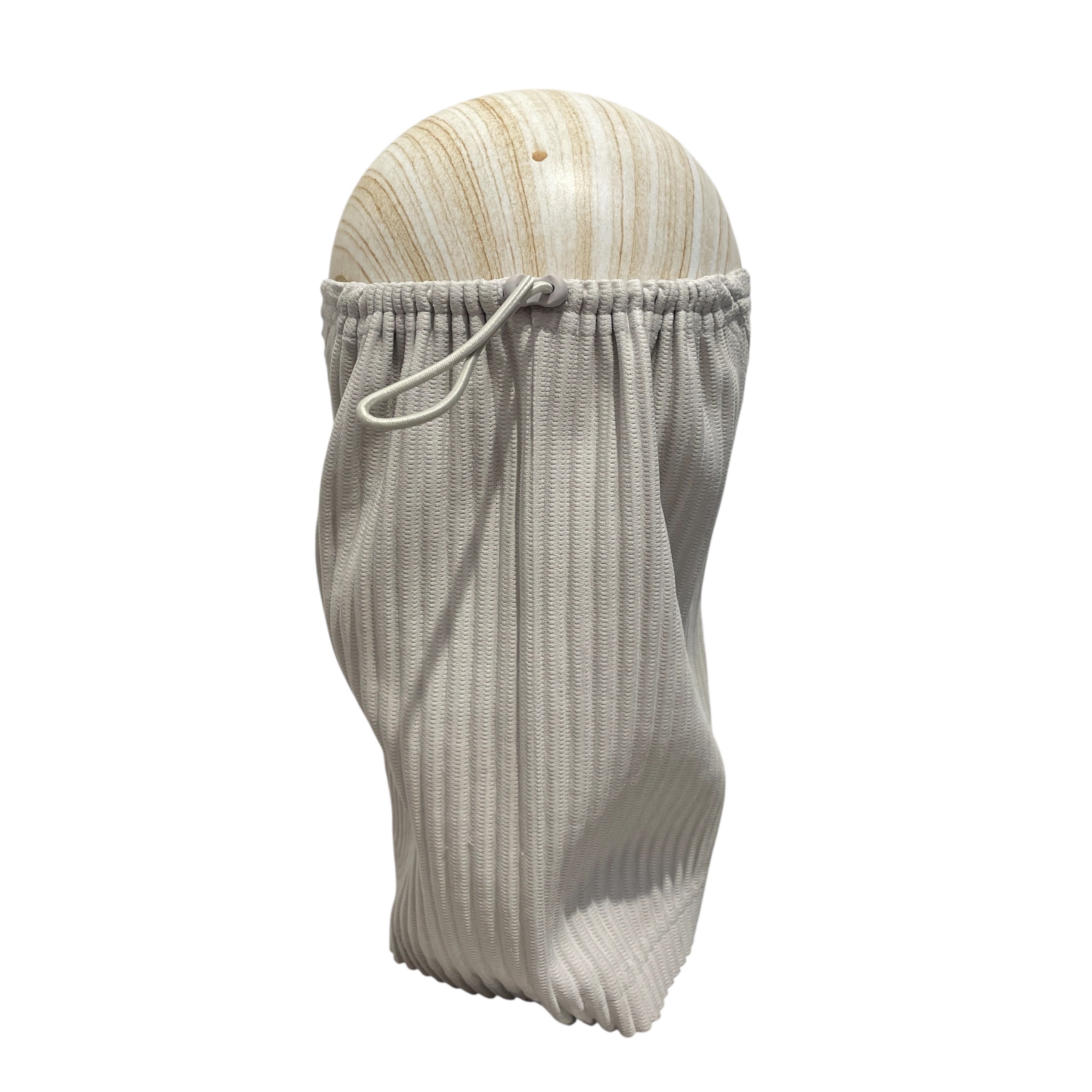 ISSEY MIYAKE/Headwear/OS/CRM/pleated tube face covering view 3