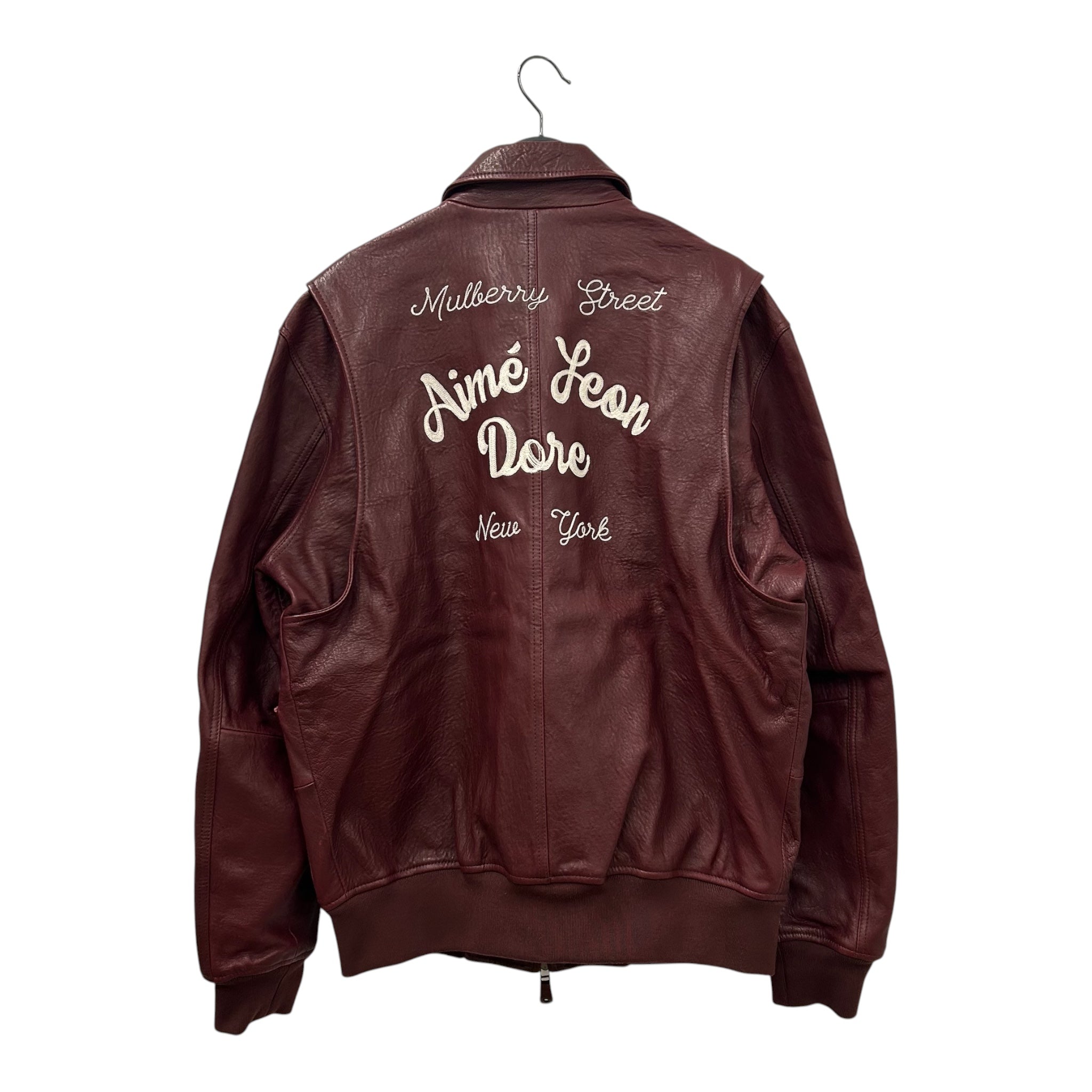AIME LEON DORE/Leather Jkt/M/Lambskin/RED/CHAINSTITCH view 2