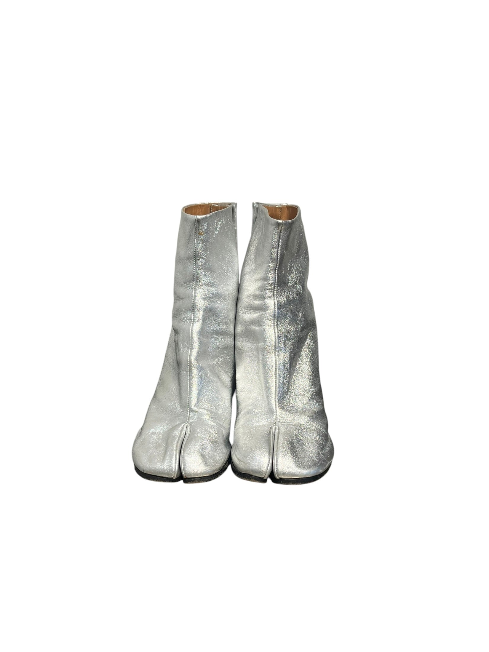 Maison Margiela/Heels/EU 40/Leather/SLV/TABI SILVER HEEL view 4