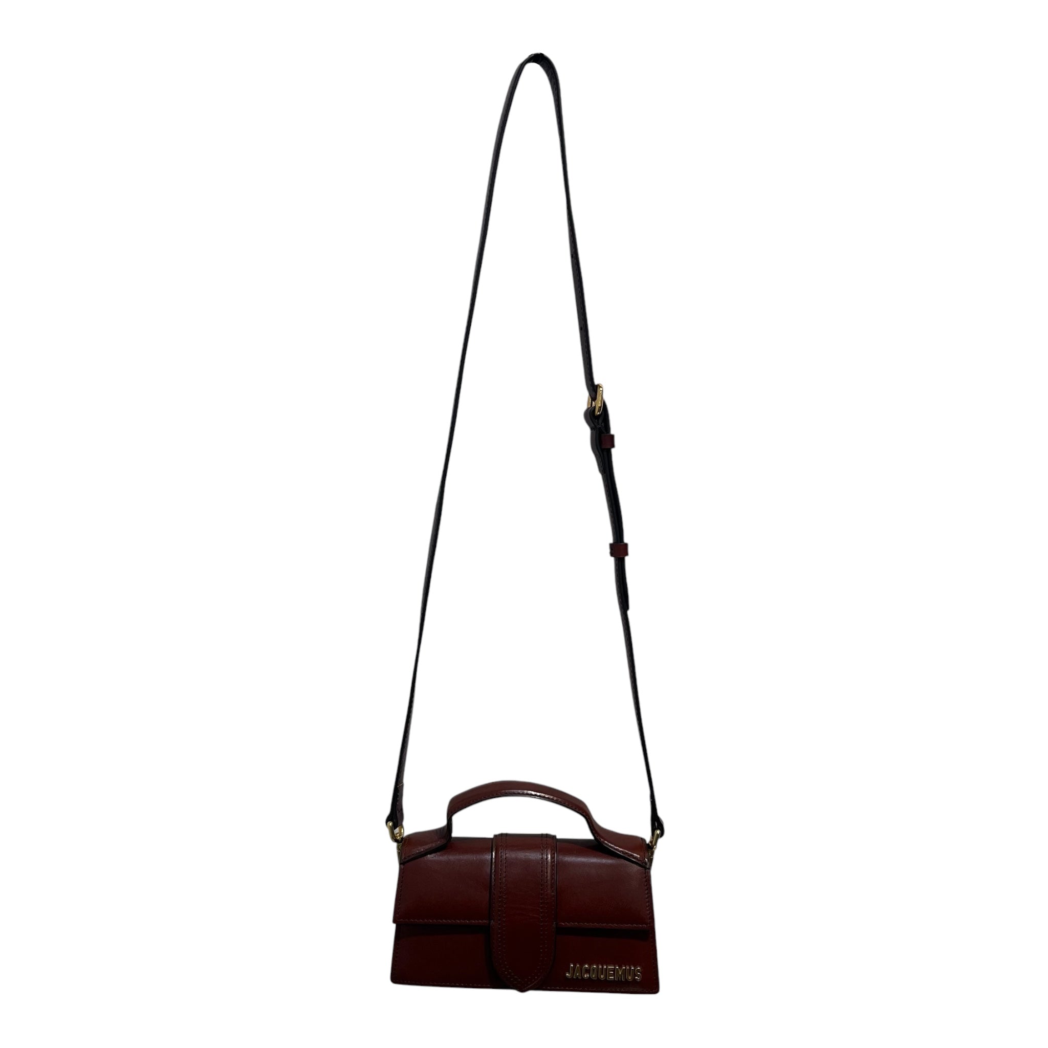 JACQUEMUS/Cross Body Bag/Leather/BRW/LE BAMBINO GOLD HARDWARE view 3