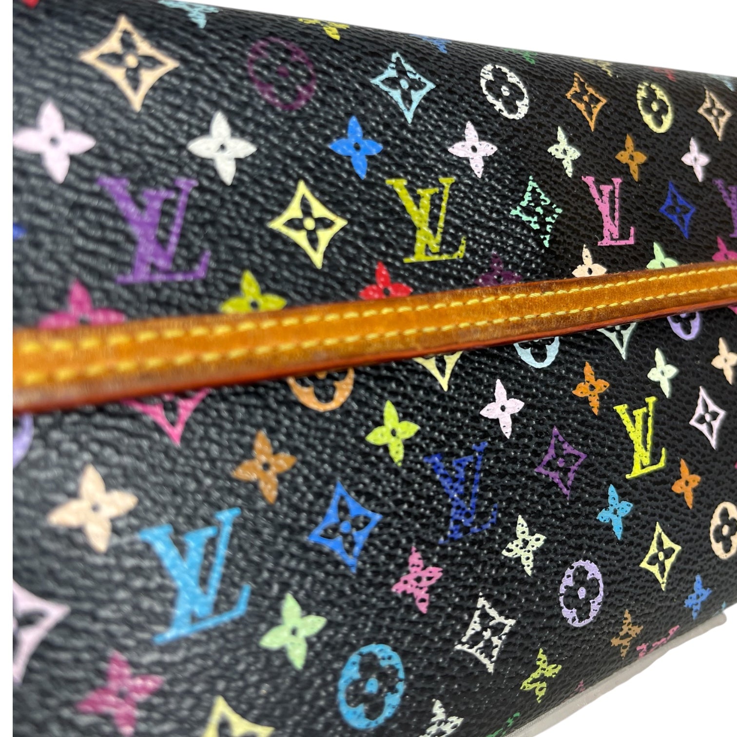 LOUIS VUITTON/Long Wallet/Monogram/Leather/BLK/murakami porte tresor view 6