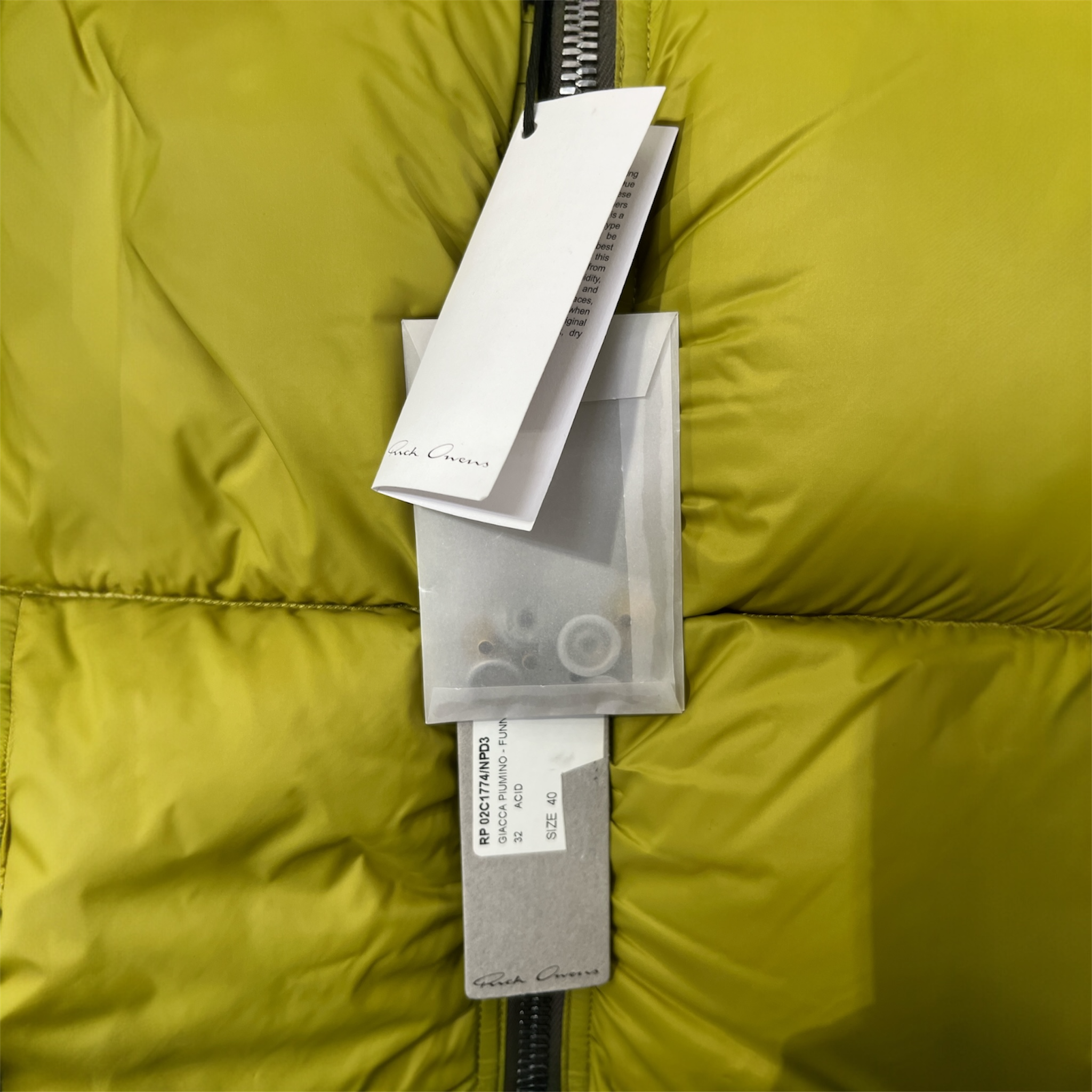 Rick Owens/Jacket/40/Nylon/GRN/ view 3