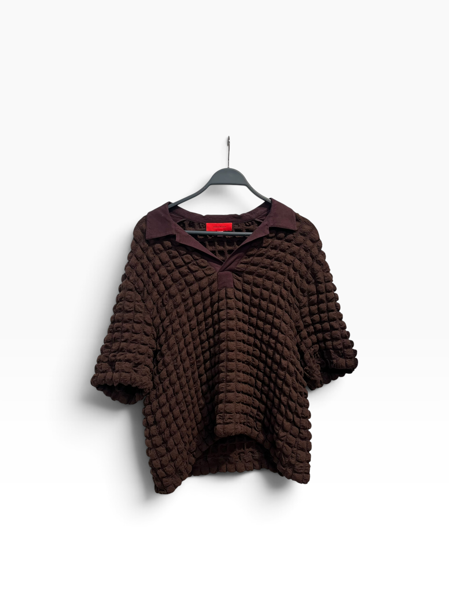 ECKHAUS LATTA/Blouse/M/Polyester/BRW/POPCORN + COLLAR view 1