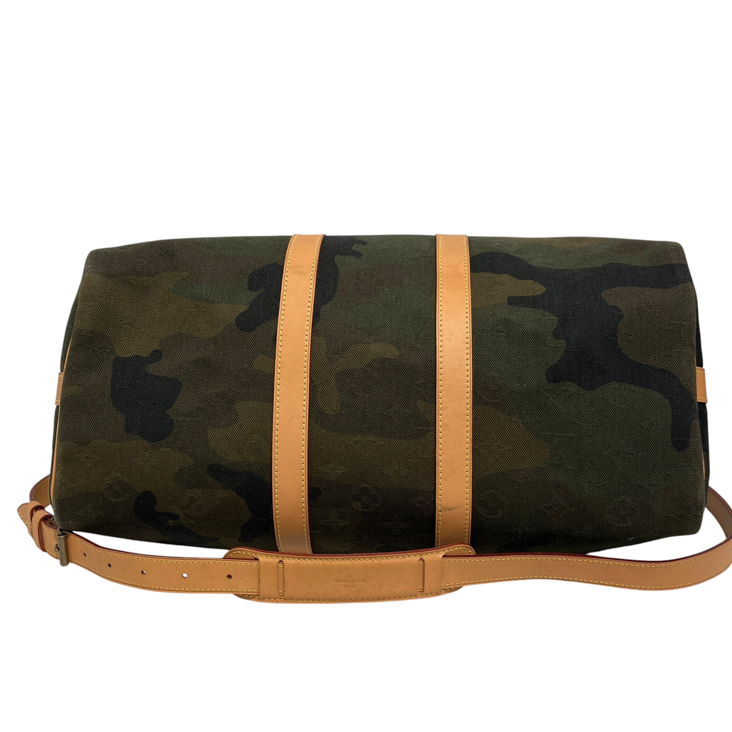 LOUIS VUITTON/Supreme/Luggage/Cotton/GRN/SUPREME SS17 CAMO KEEPALL TRAV view 6