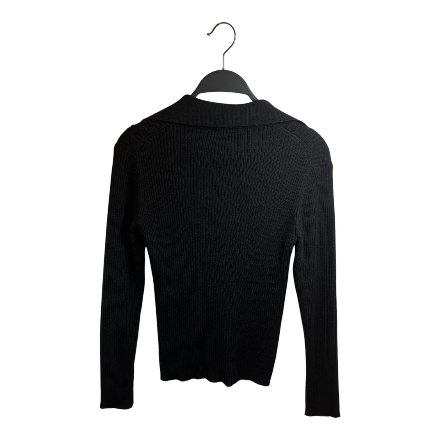 BURBERRY LONDON/LS Shirt/2/Cotton/BLK/LEATHER STRING ON FRONT view 2