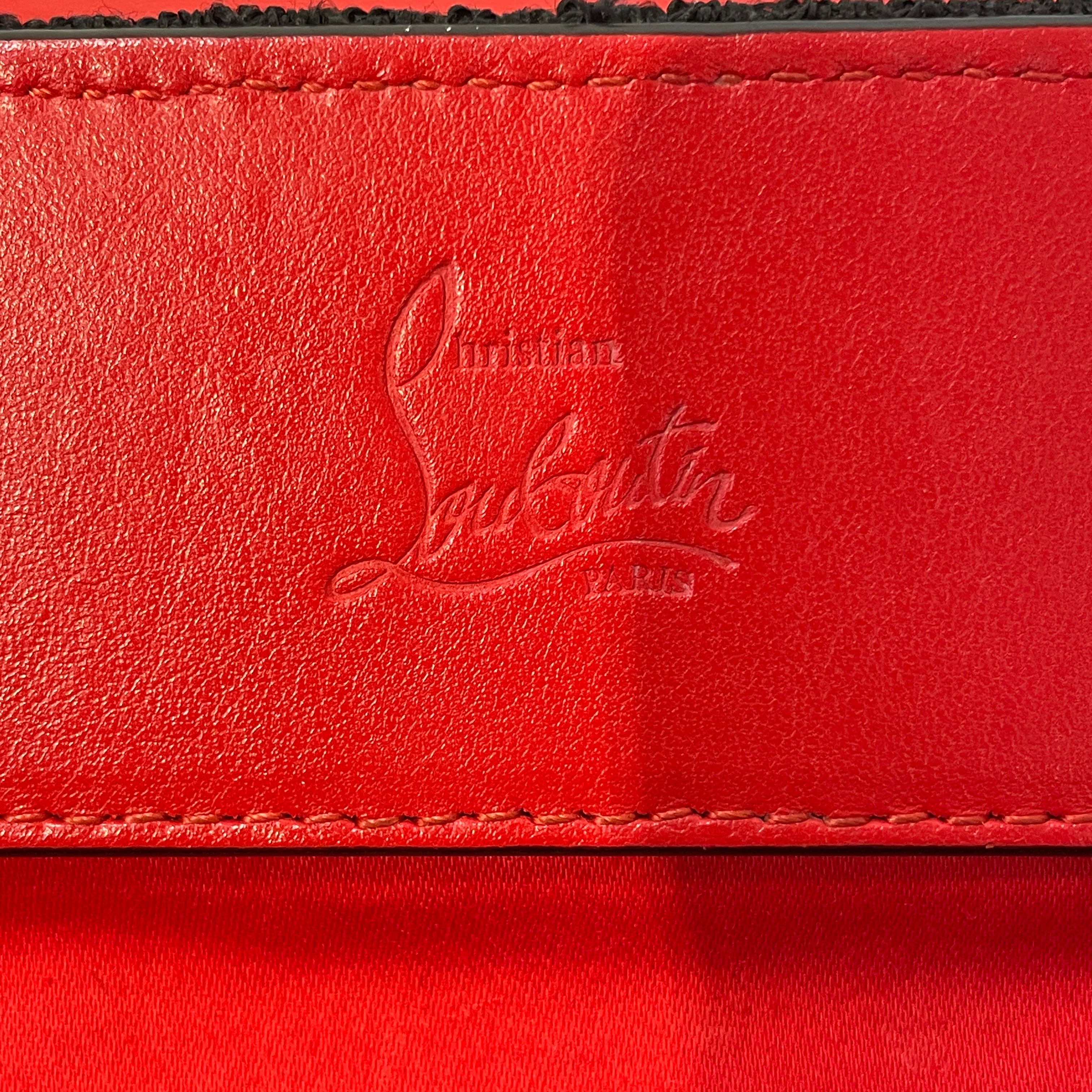 Christian Louboutin/Backpack/Leather/BLK/spikes all over/red lining view 4